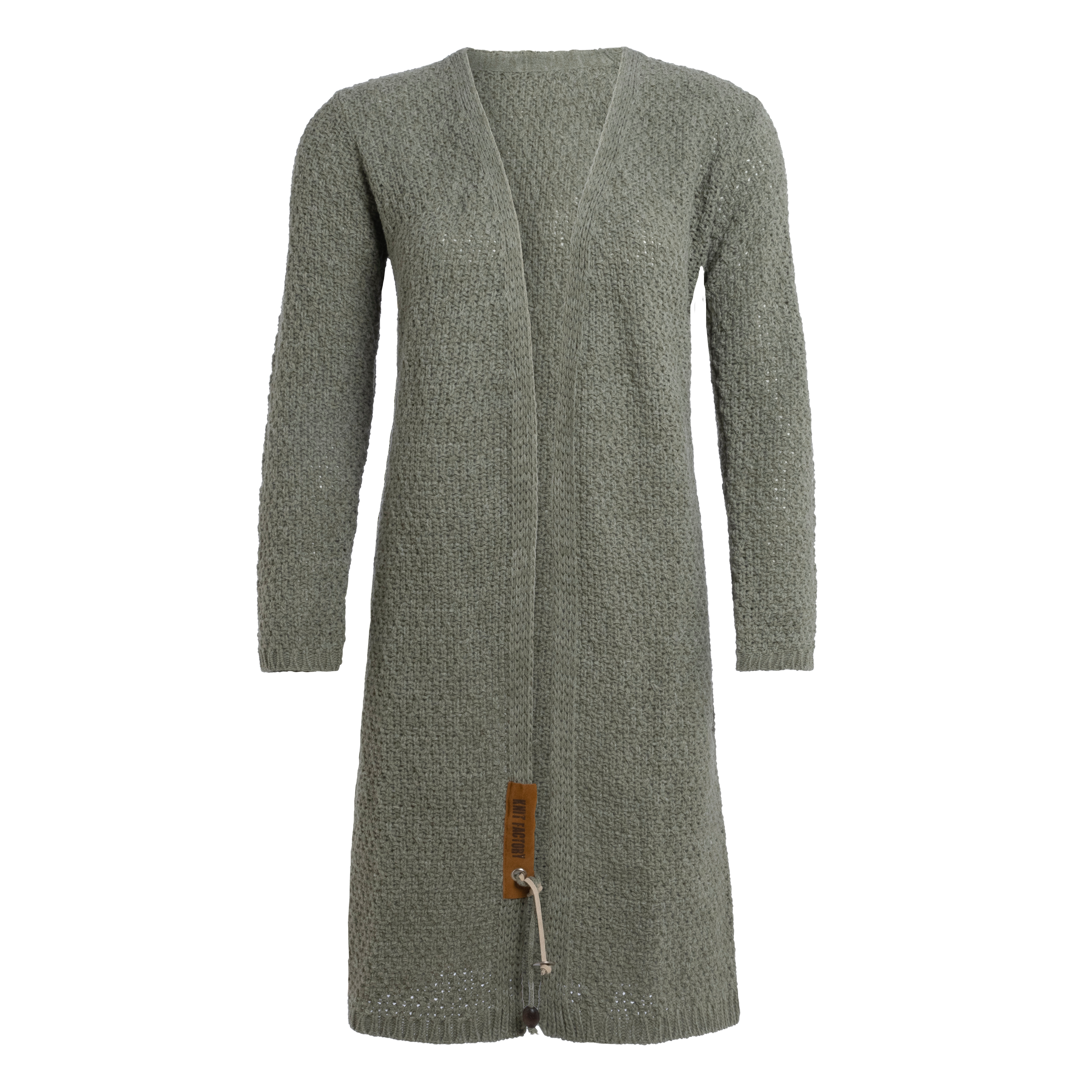 Luna Long Knitted Cardigan Urban Green - 40/42 Luna Long Knitted Cardigan Urban Green - 40/42