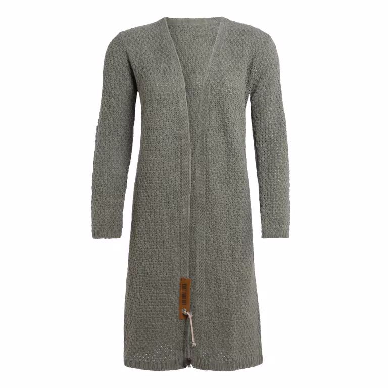 Luna Lange Strickjacke Urban Green - 40/42