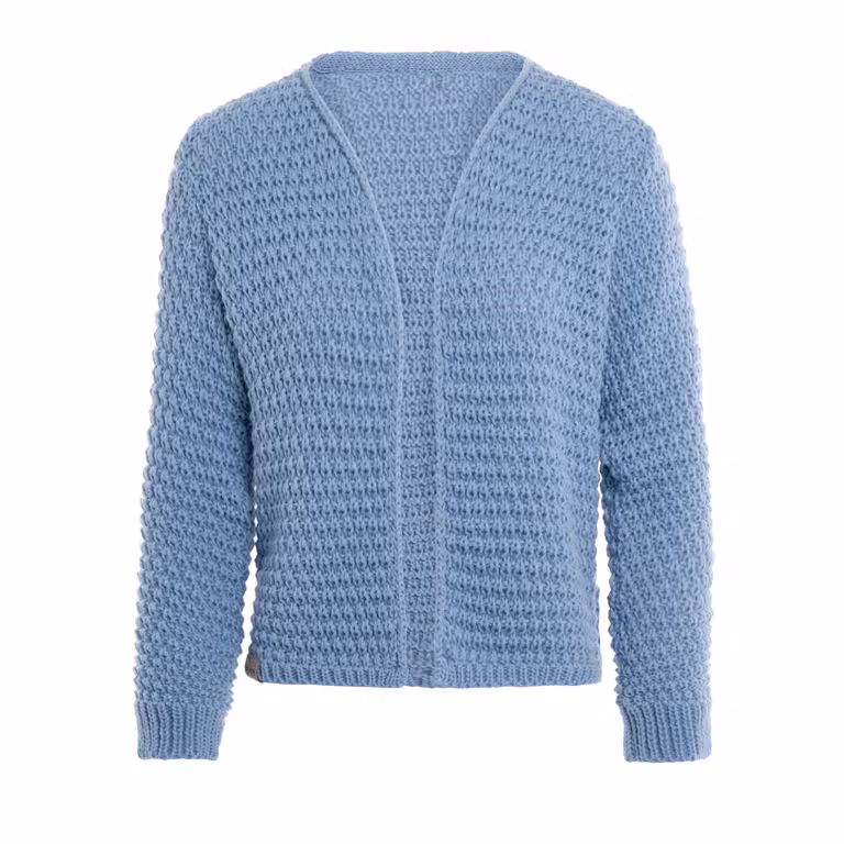 Becky Cardigan Tricoté Court Crystal Blue - 40/42