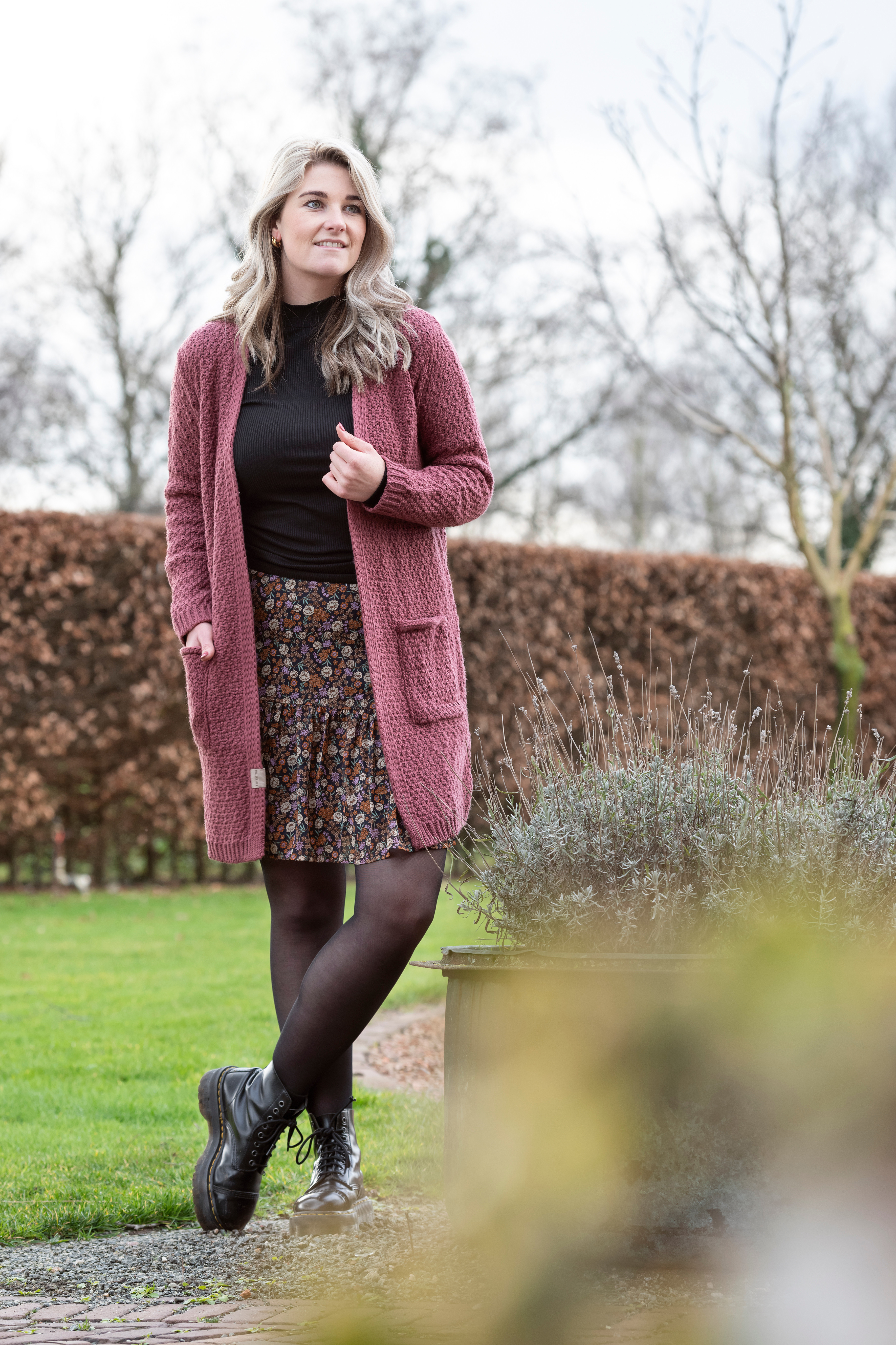 Luna Strickjacke Anthrazit - 36/38 - Mit Taschen