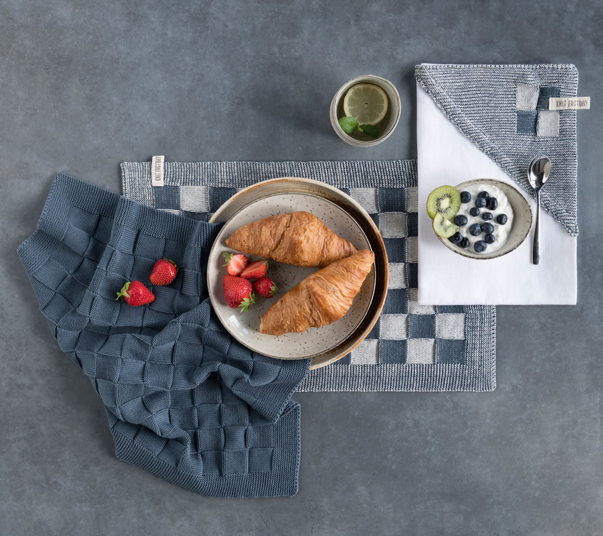 Placemat Block Ecru/Violet