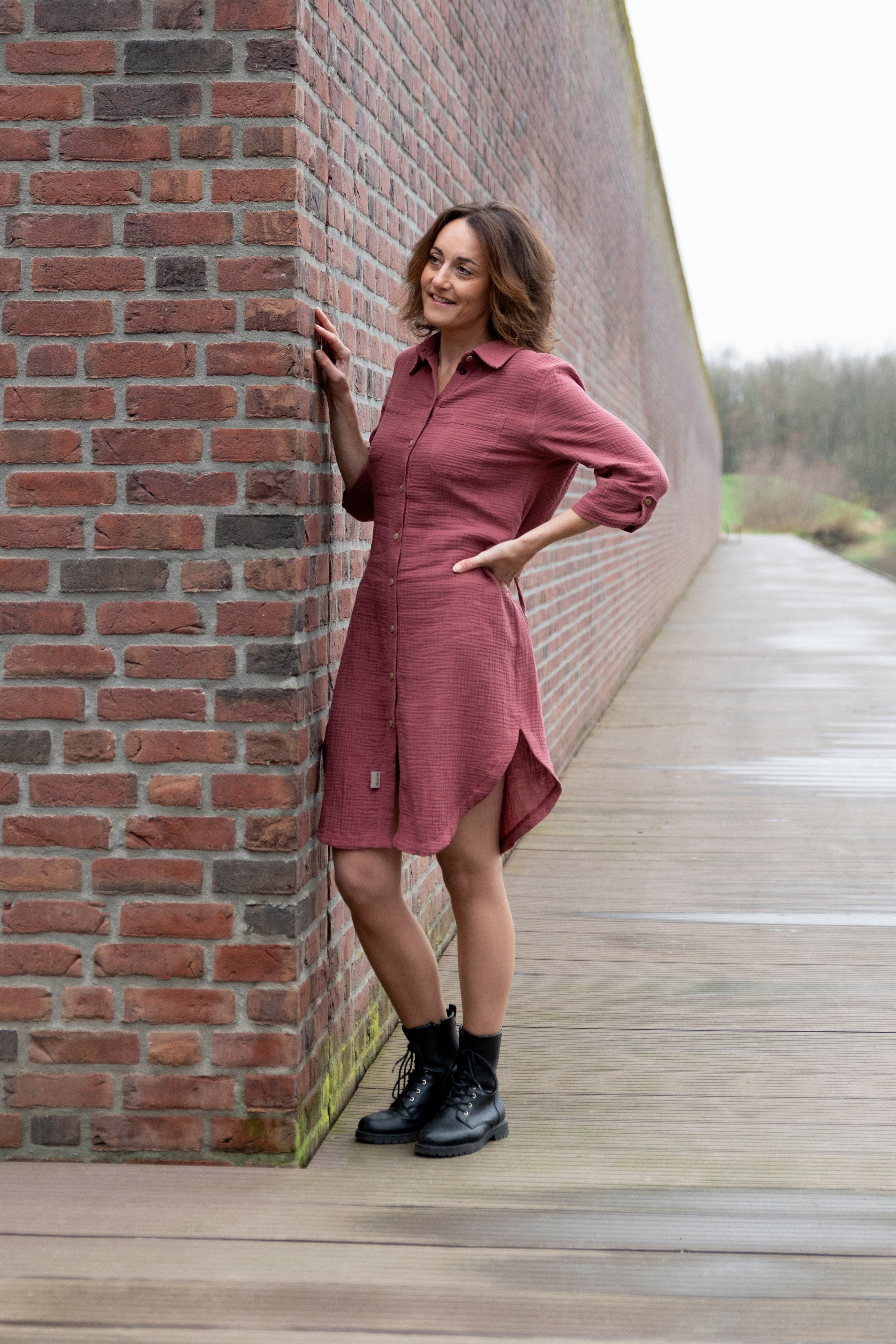 Kim Shirt Dress Anthracite - S