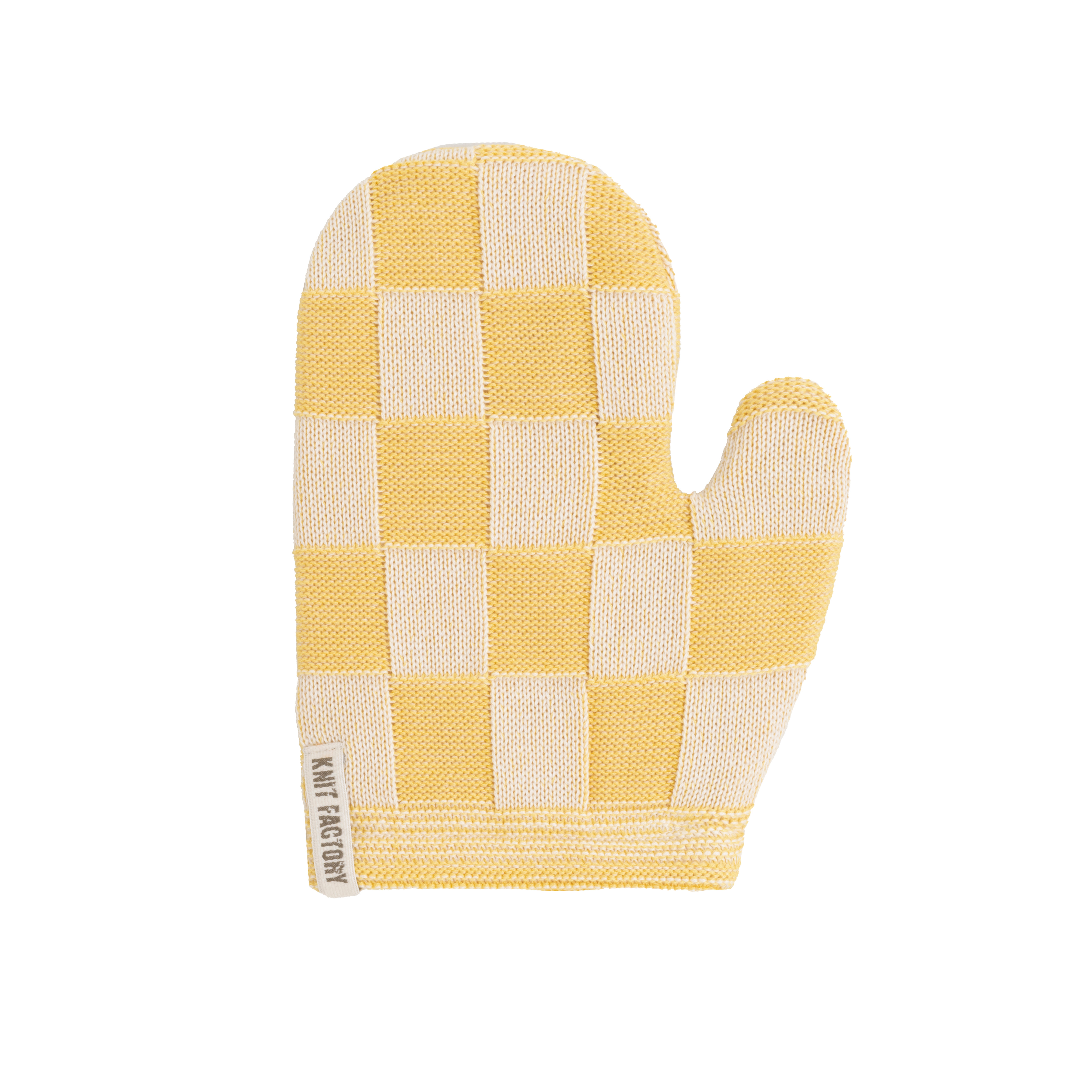 Ofenhandschuh Block Ecru/Gold