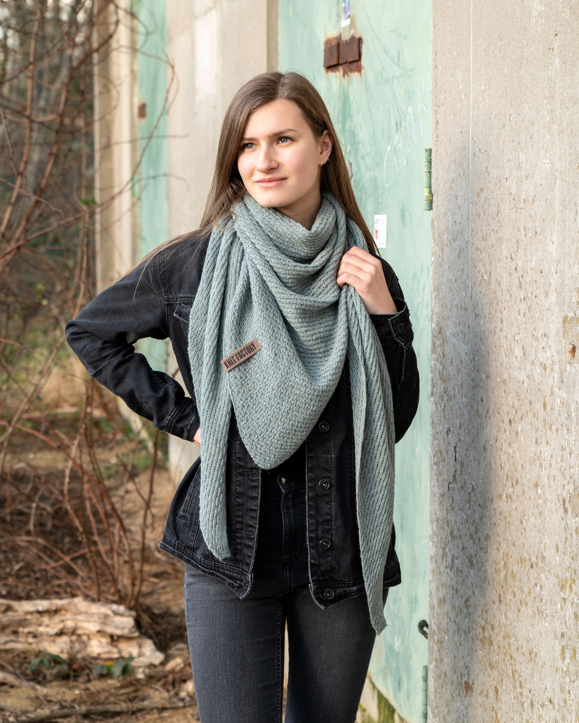 Gina Omslagdoek Stone Green