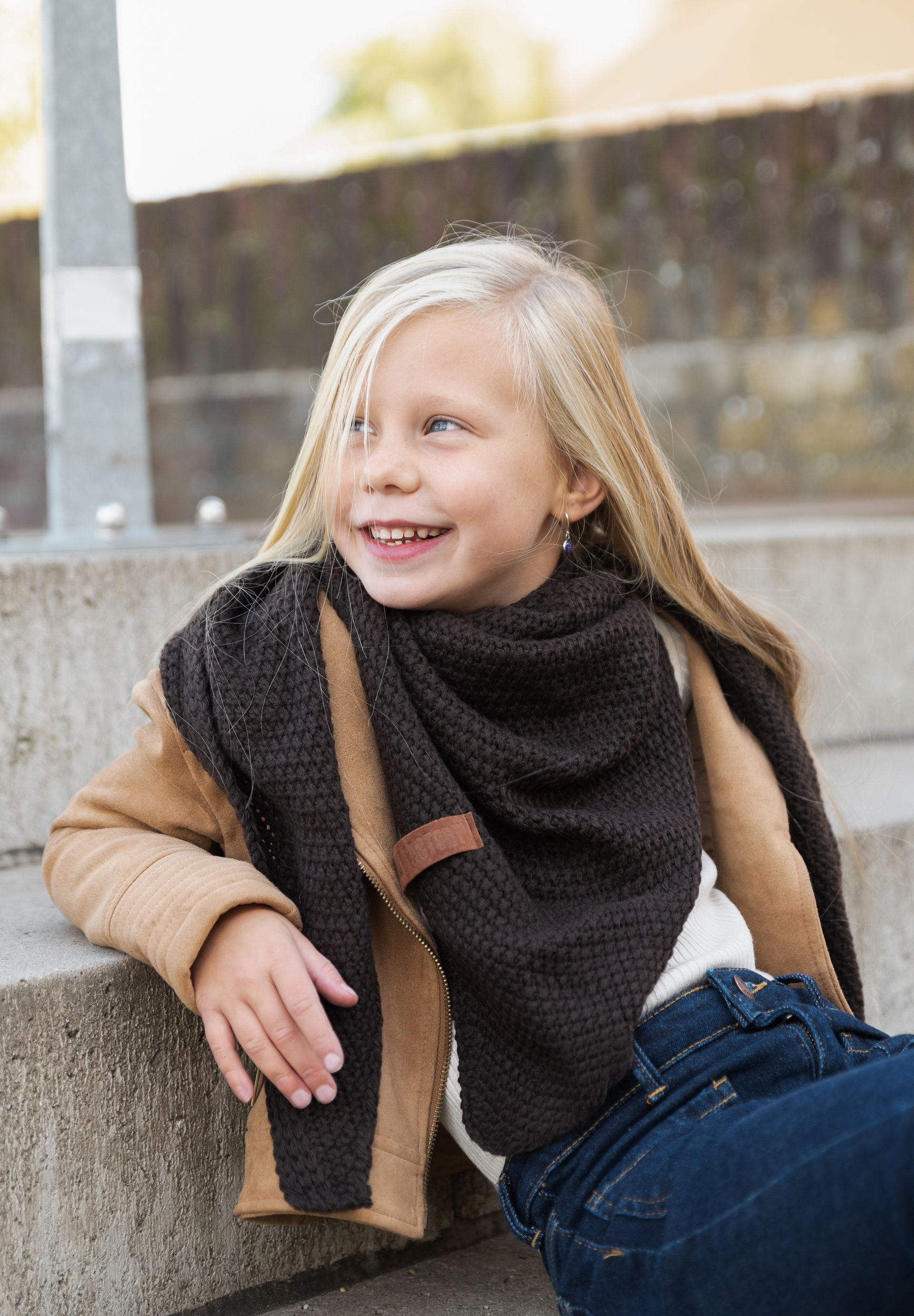 Coco Triangle Scarf Junior Petrol