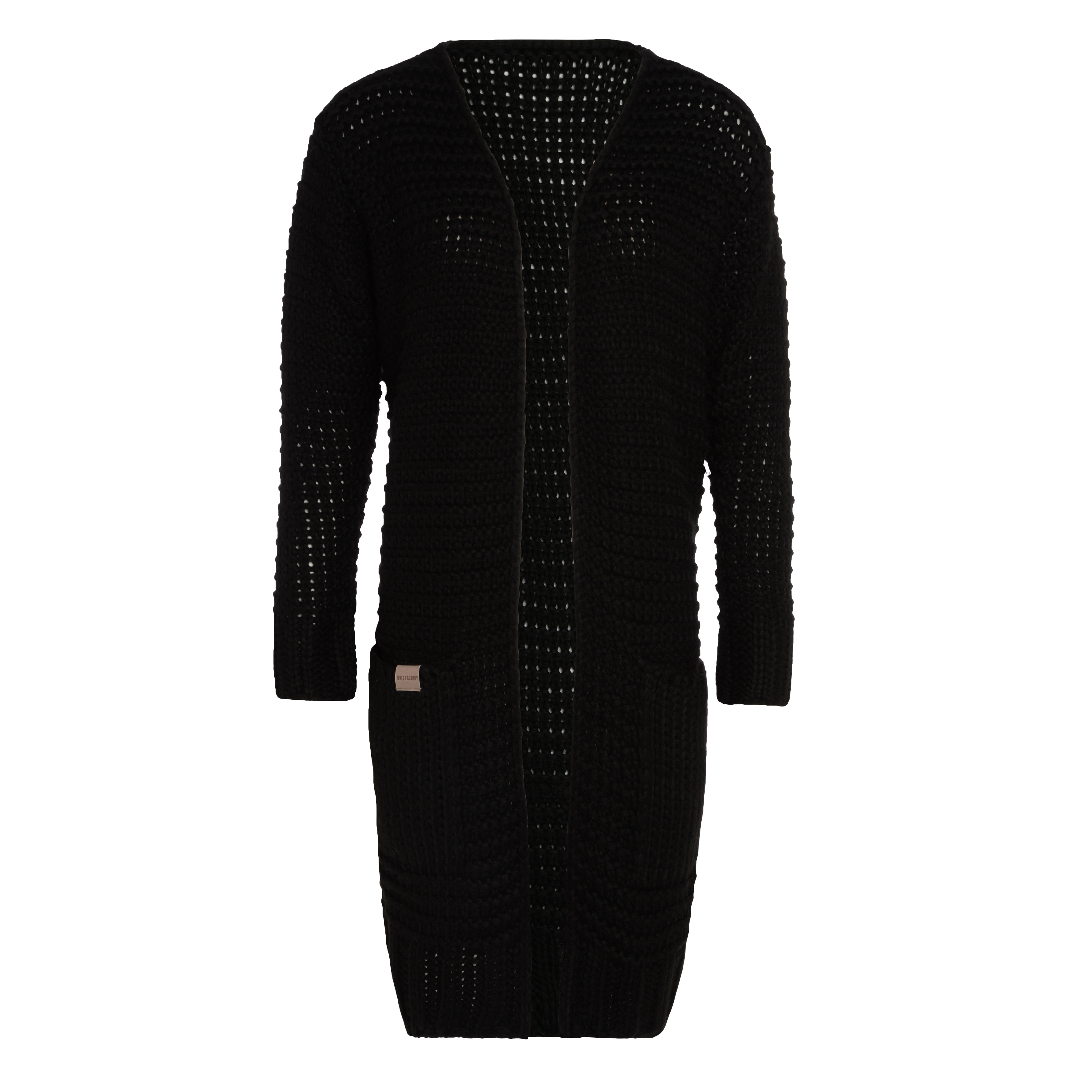 Alex Long Knitted Cardigan Black - 36/38