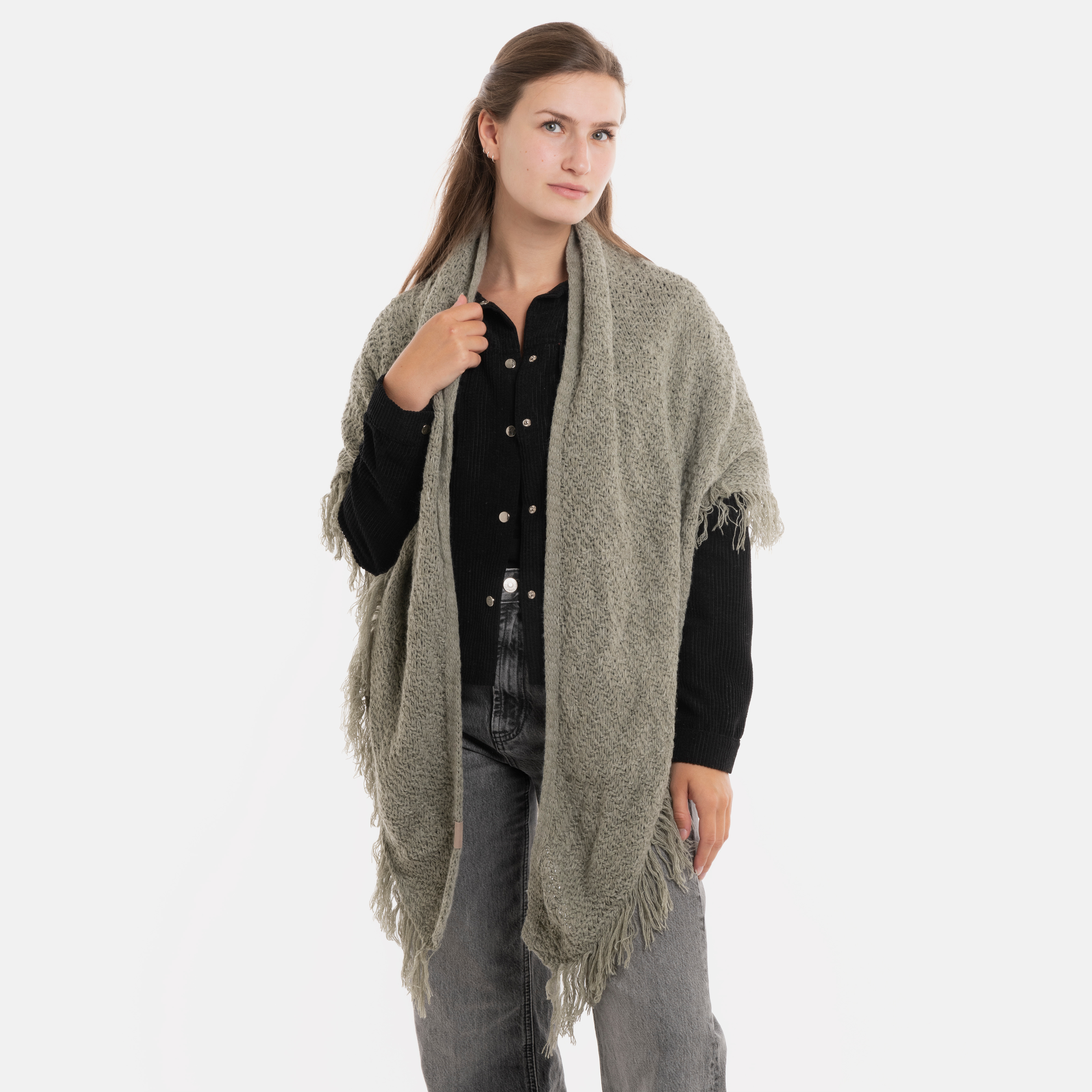 Amber Triangle Scarf Urban Green Amber Triangle Scarf Urban Green