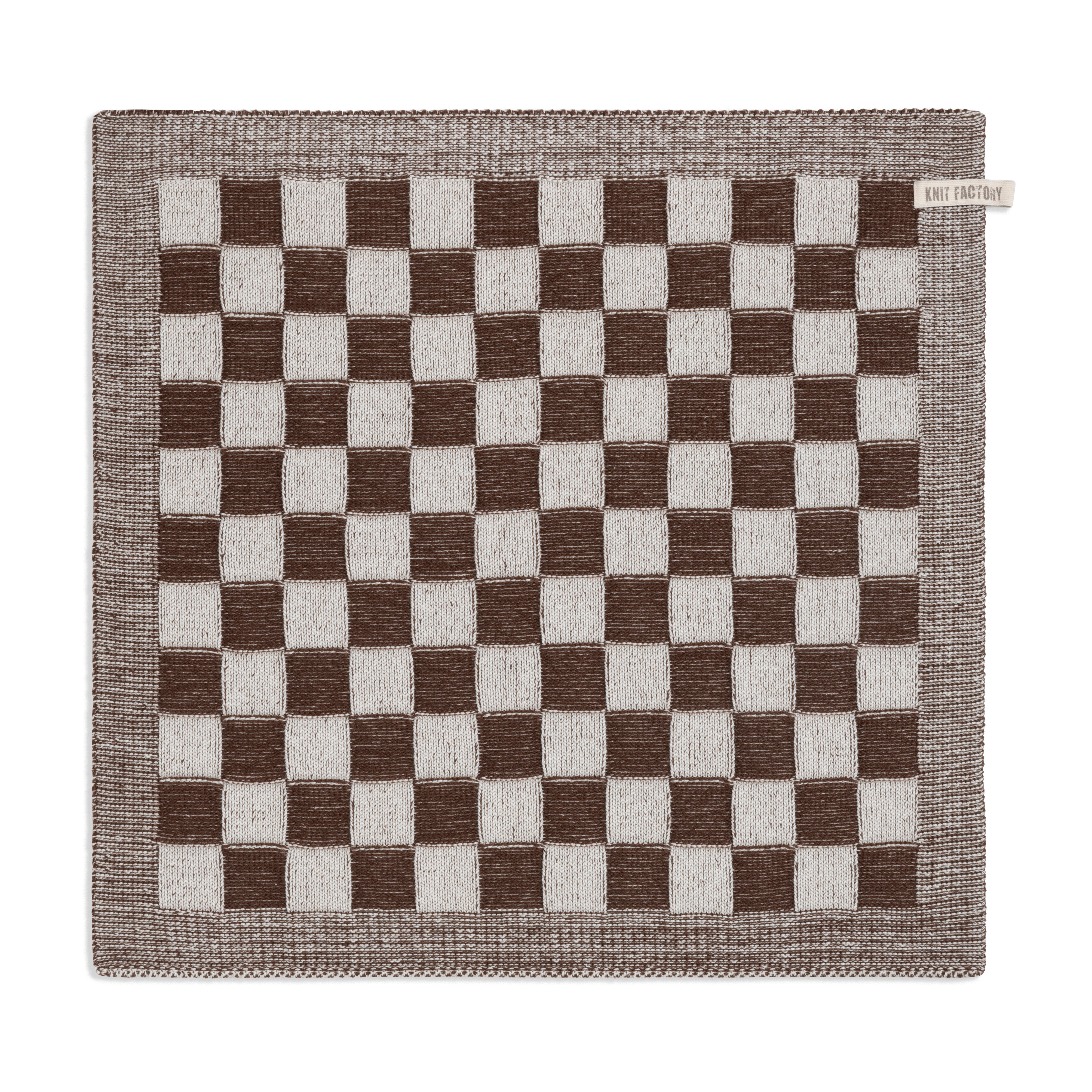 Kitchen Towel Block Ecru/Chocolate