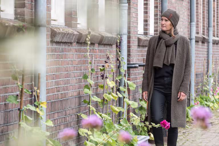 Luna Lange Strickjacke Taupe - 40/42