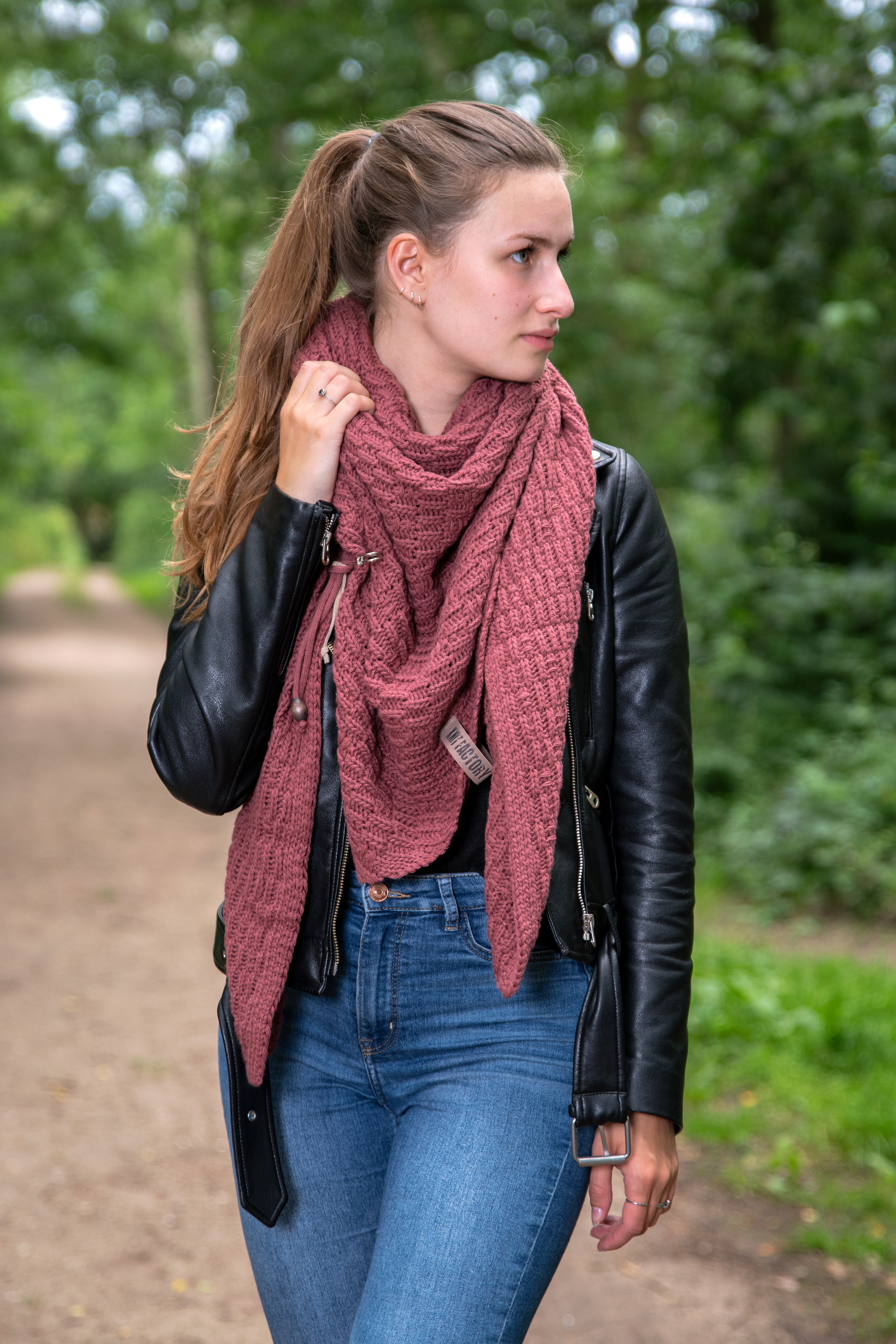 Jaida Omslagdoek Stone Red