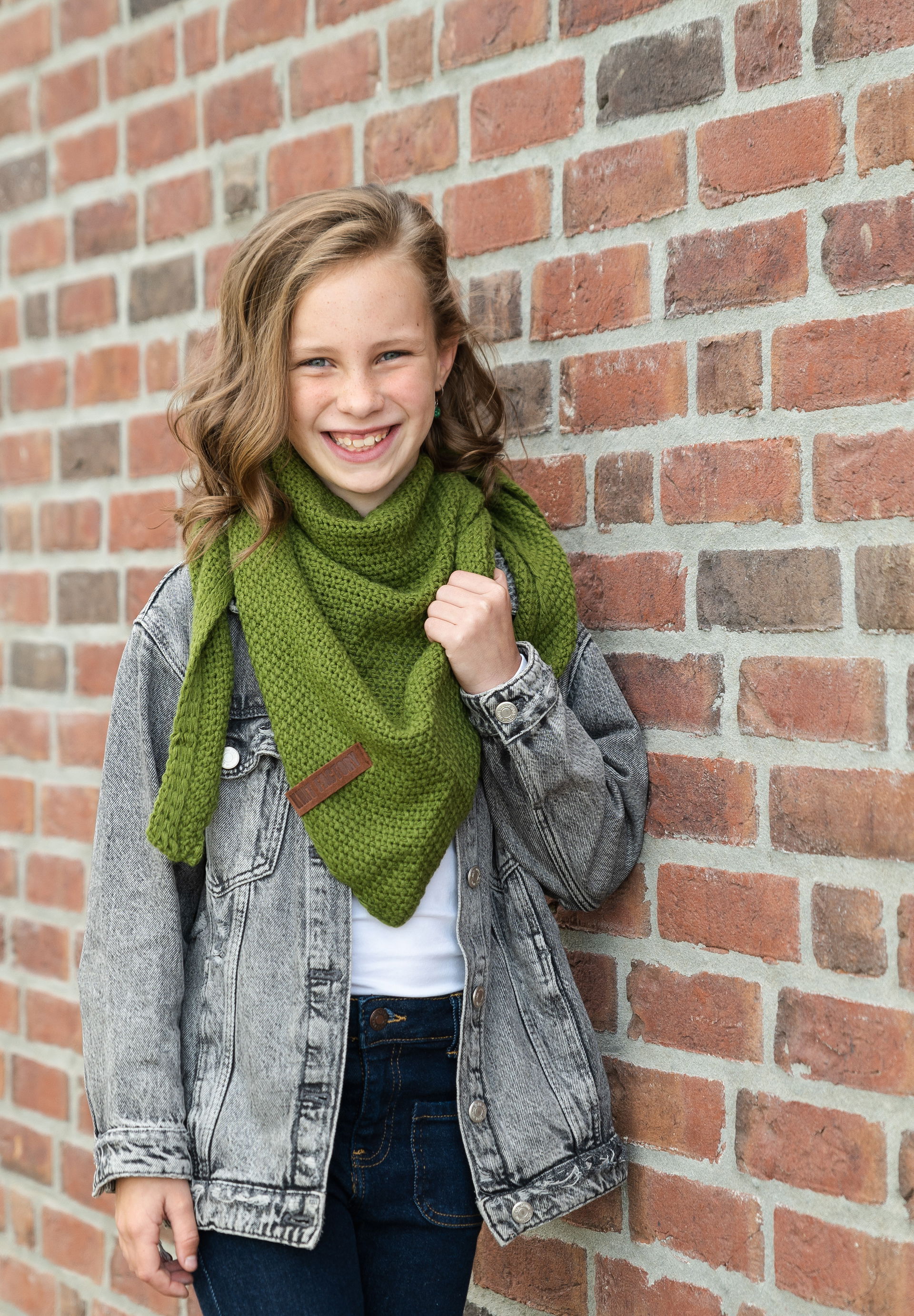 Coco Triangle Scarf Junior Petrol