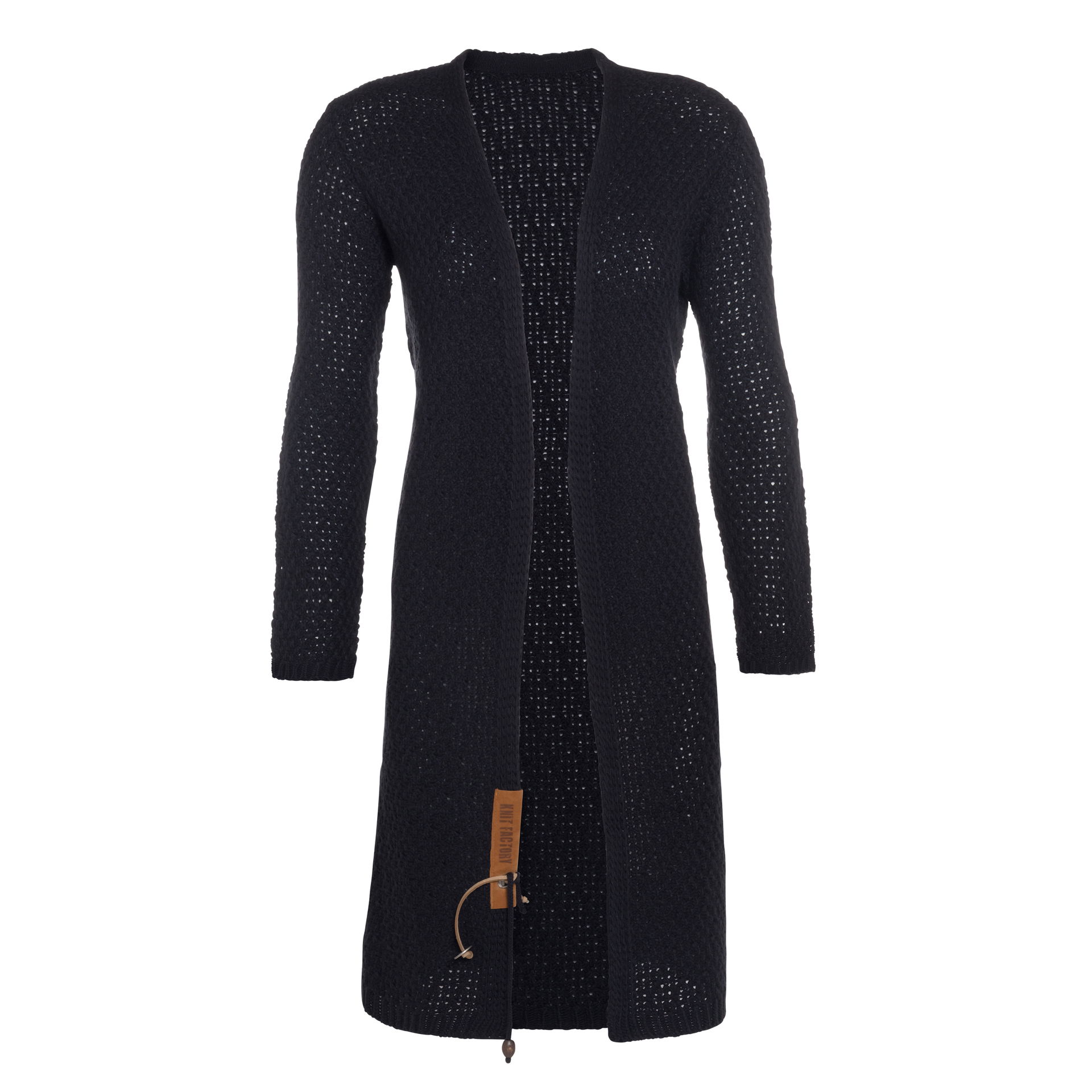 Luna Lang Gebreid Vest Navy - 36/38