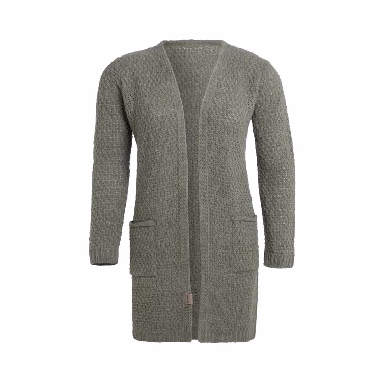 Luna Strickjacke Urban Green - 40/42 - Mit Taschen