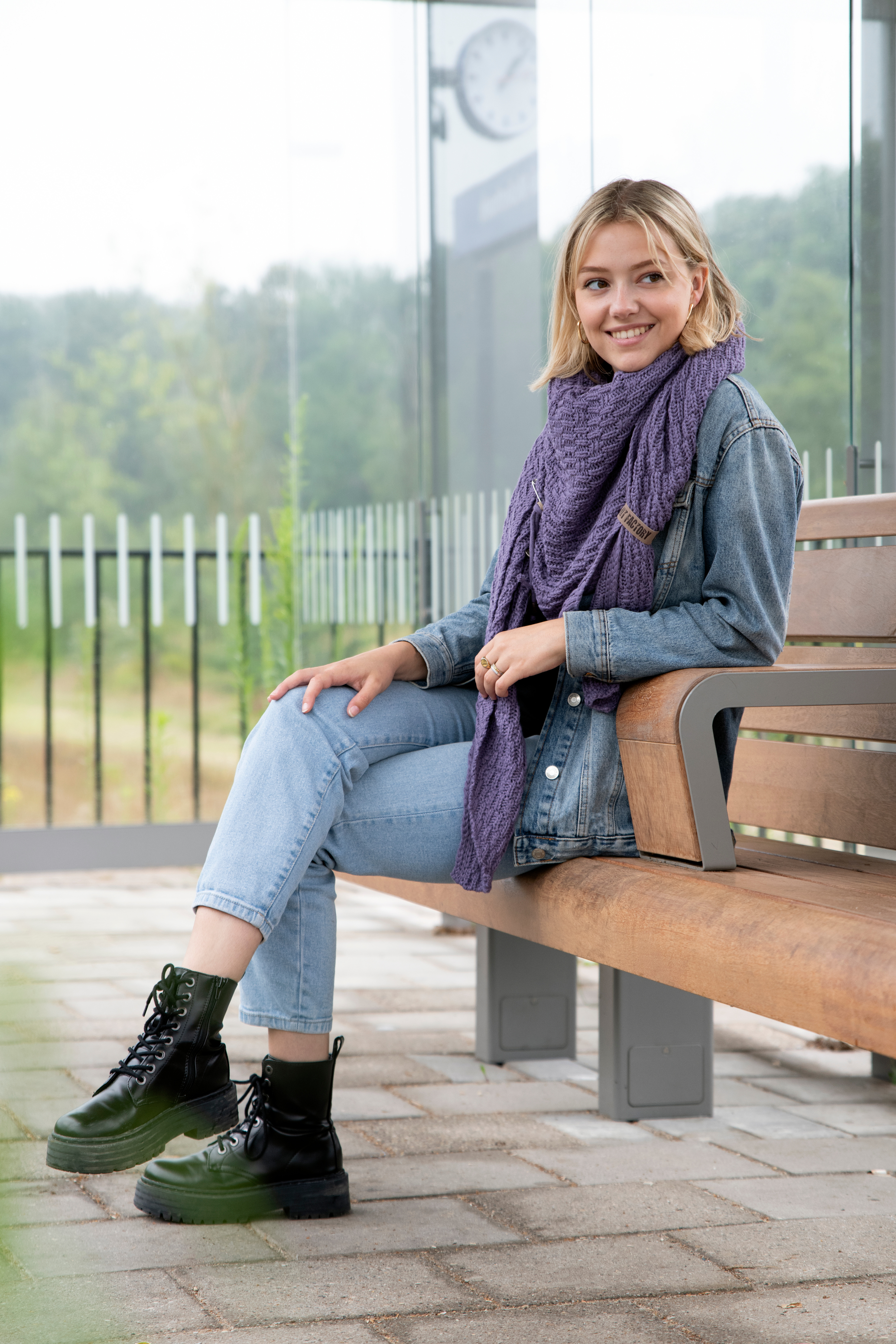 Jaida Triangle Scarf Violet