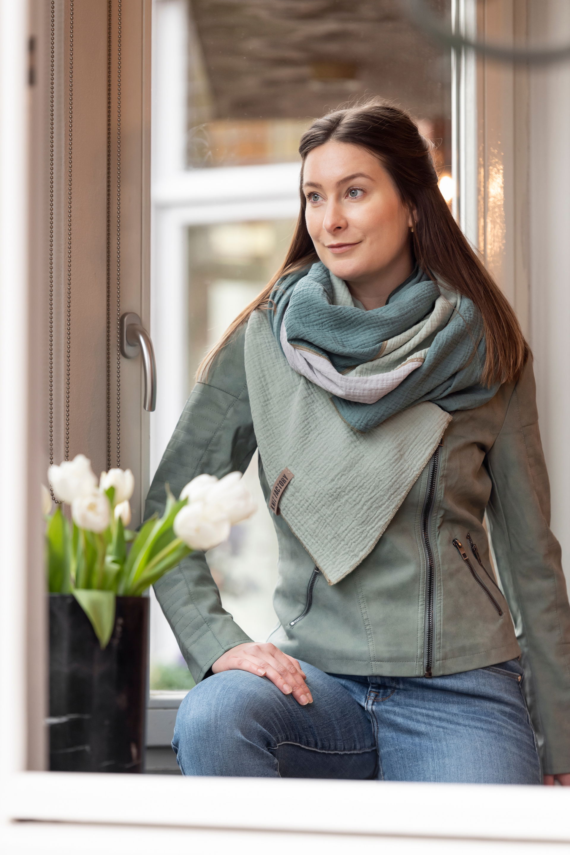 Fay Omslagdoek Oker/Citrus