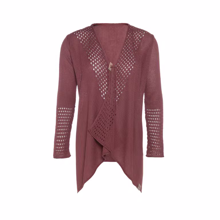 April Gebreid Vest Stone Red - 36/38
