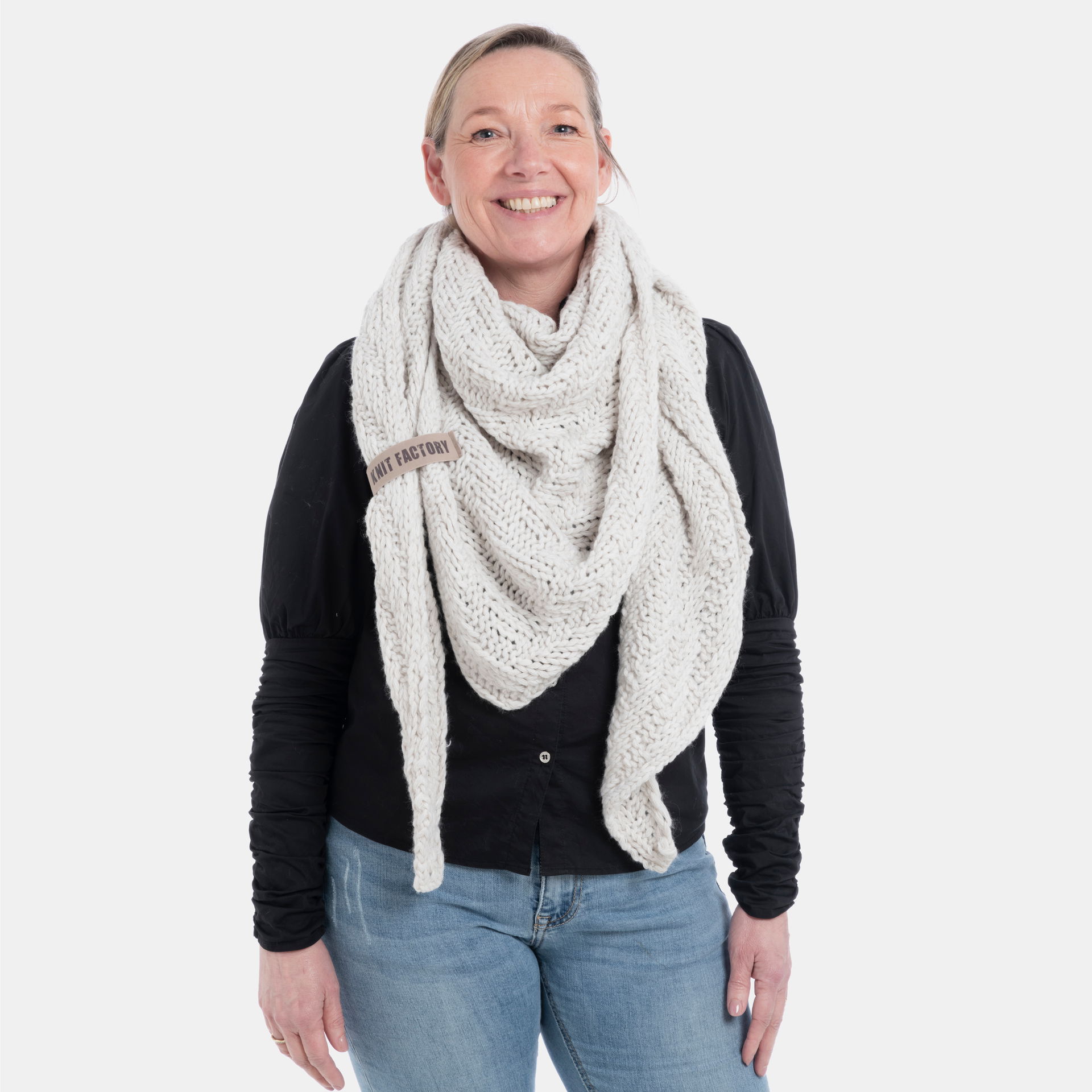 Sally Triangle Scarf Beige