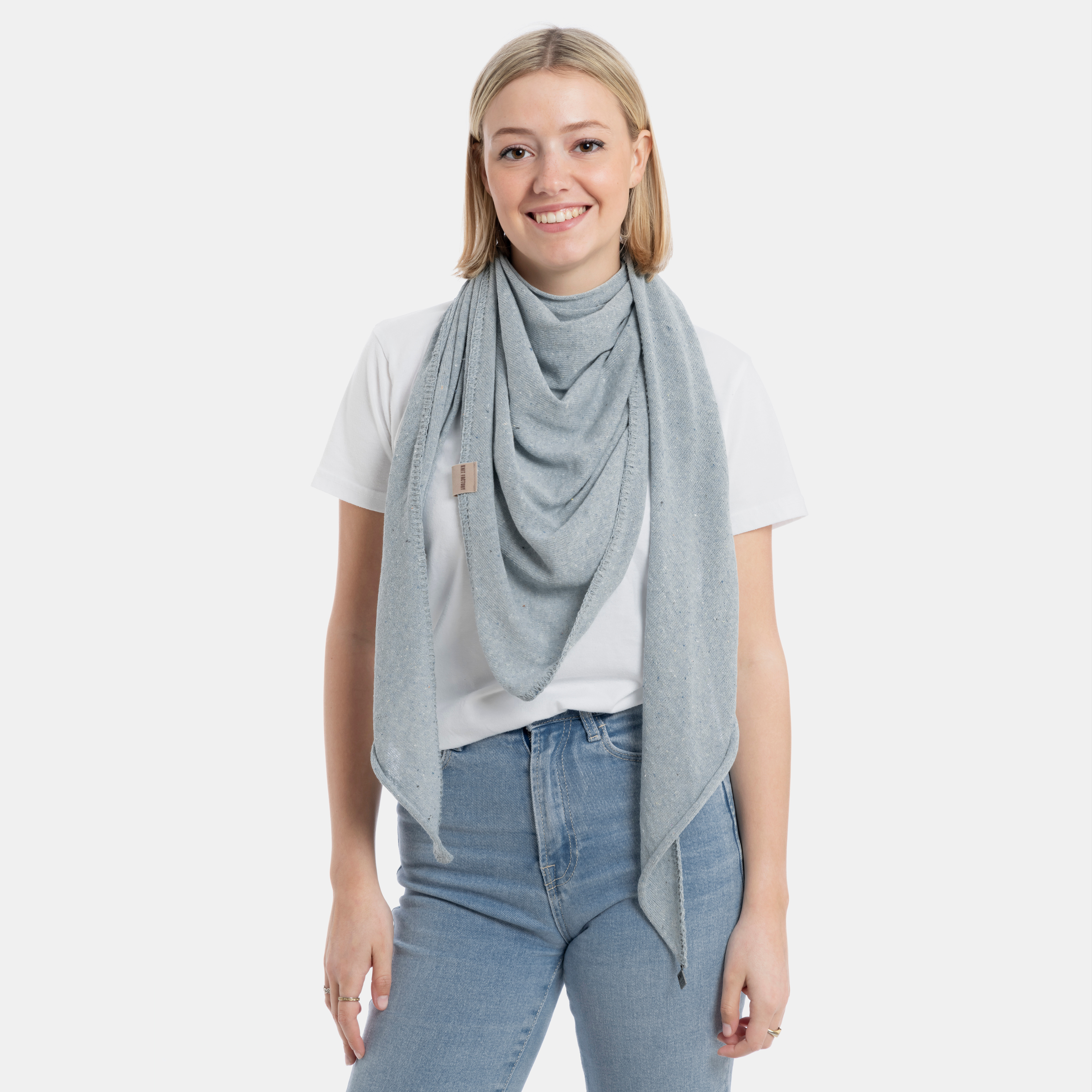 Iris Triangle Scarf Indigo