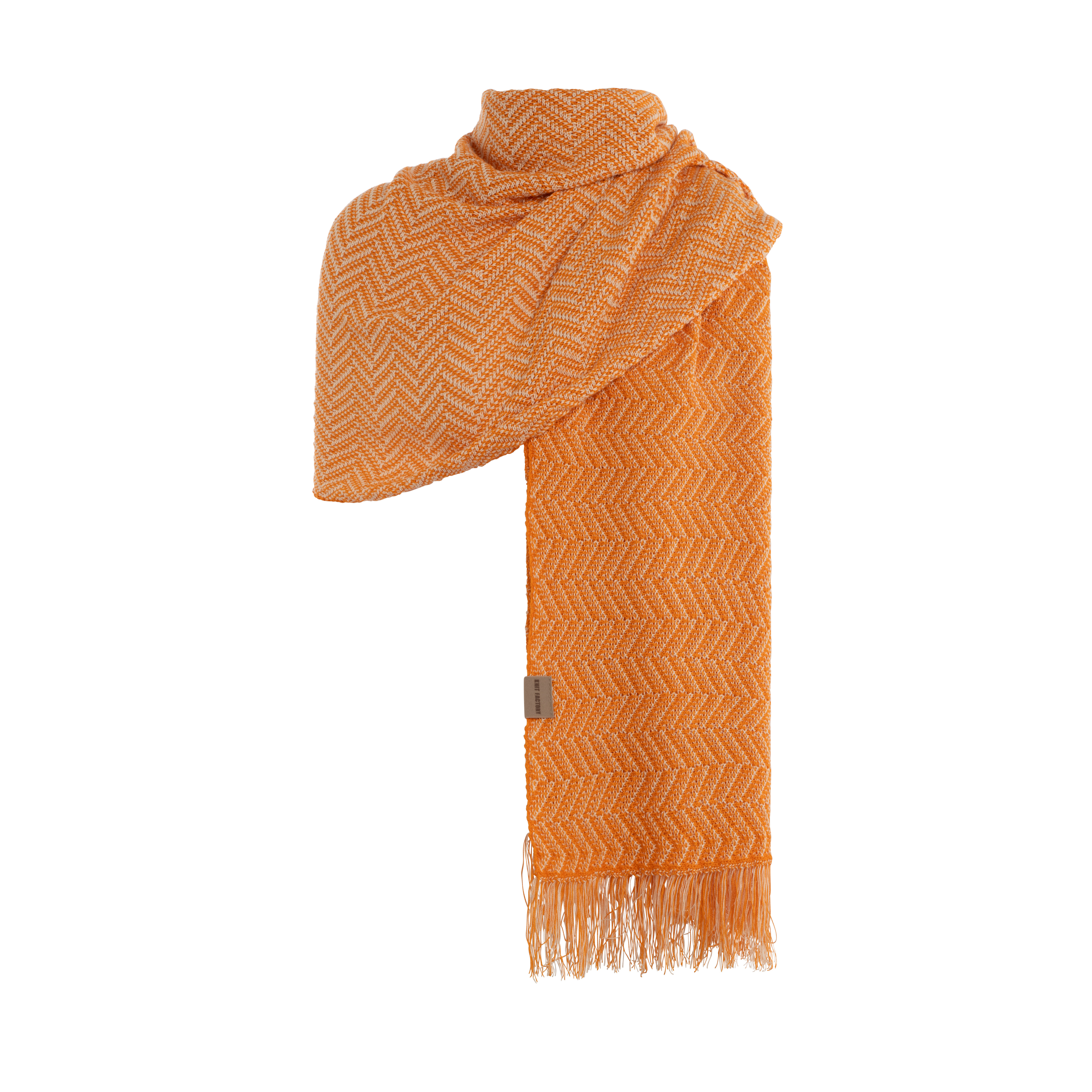 Soleil Scarf Ecru/Orange