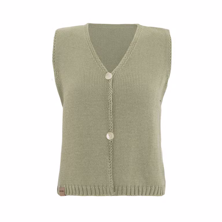Lumi Knitted Gilet Olive Mist - 36/38