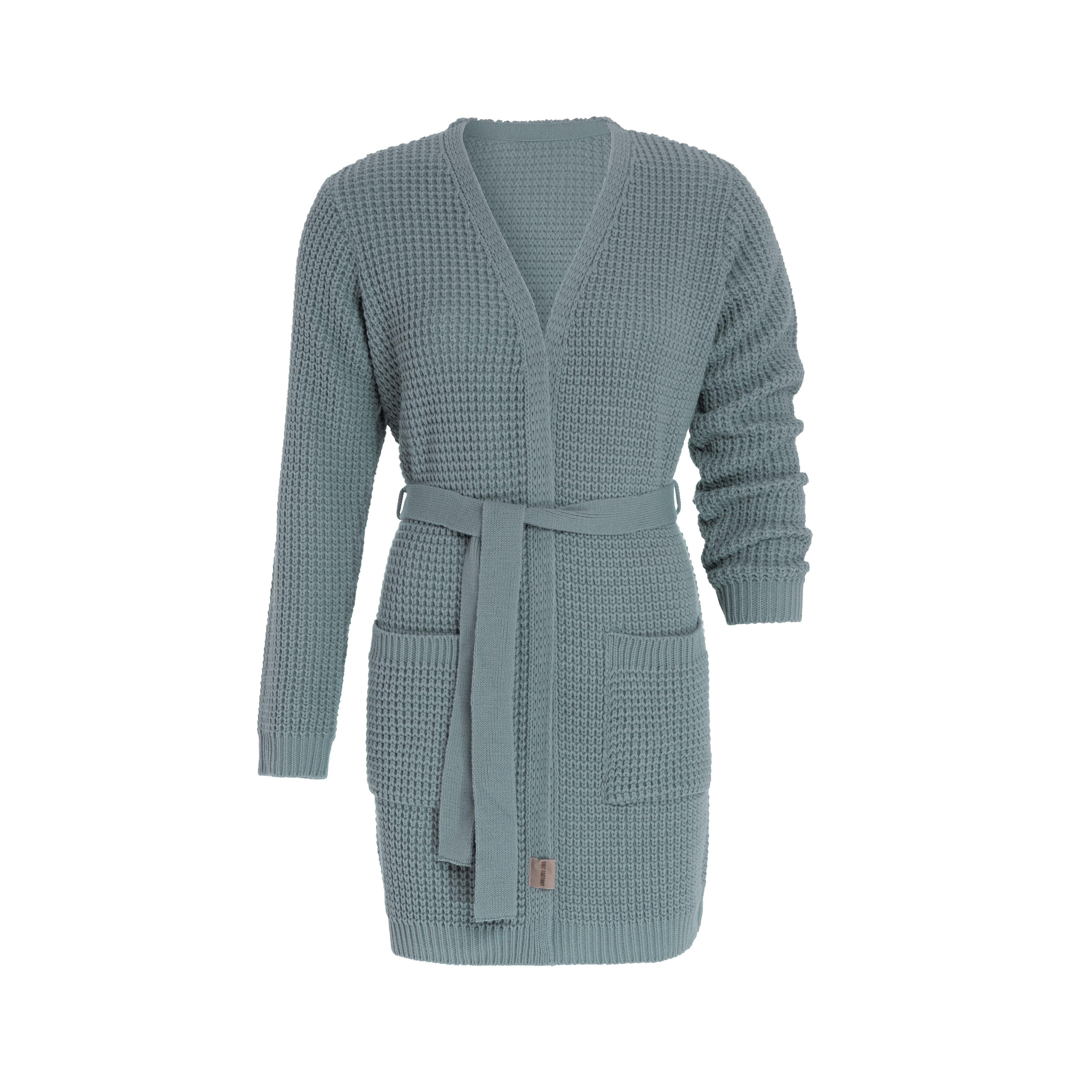 Robin Knitted Cardigan Stone Green - 36/38 - With side pockets