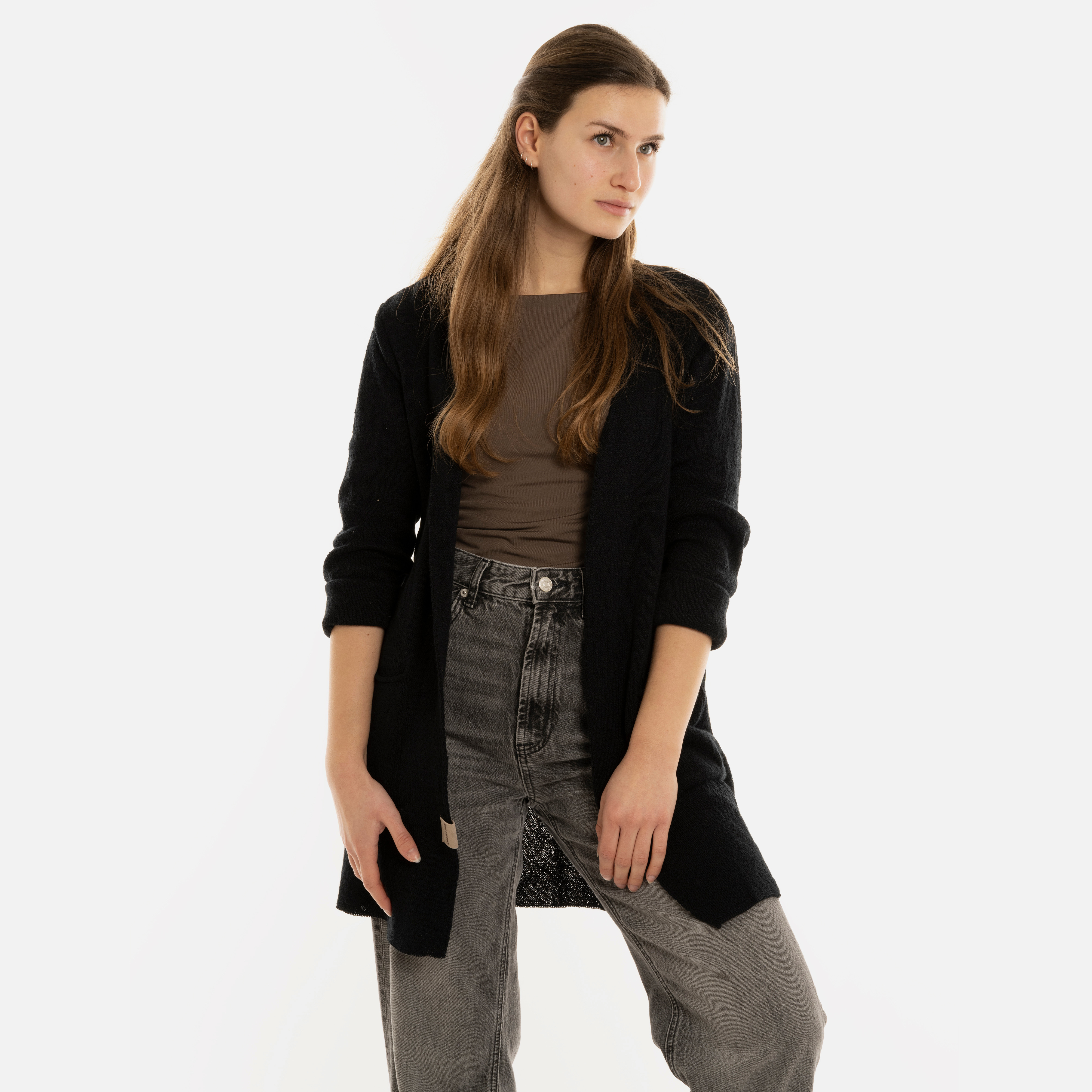 Ella Knitted Cardigan Black - 36/38