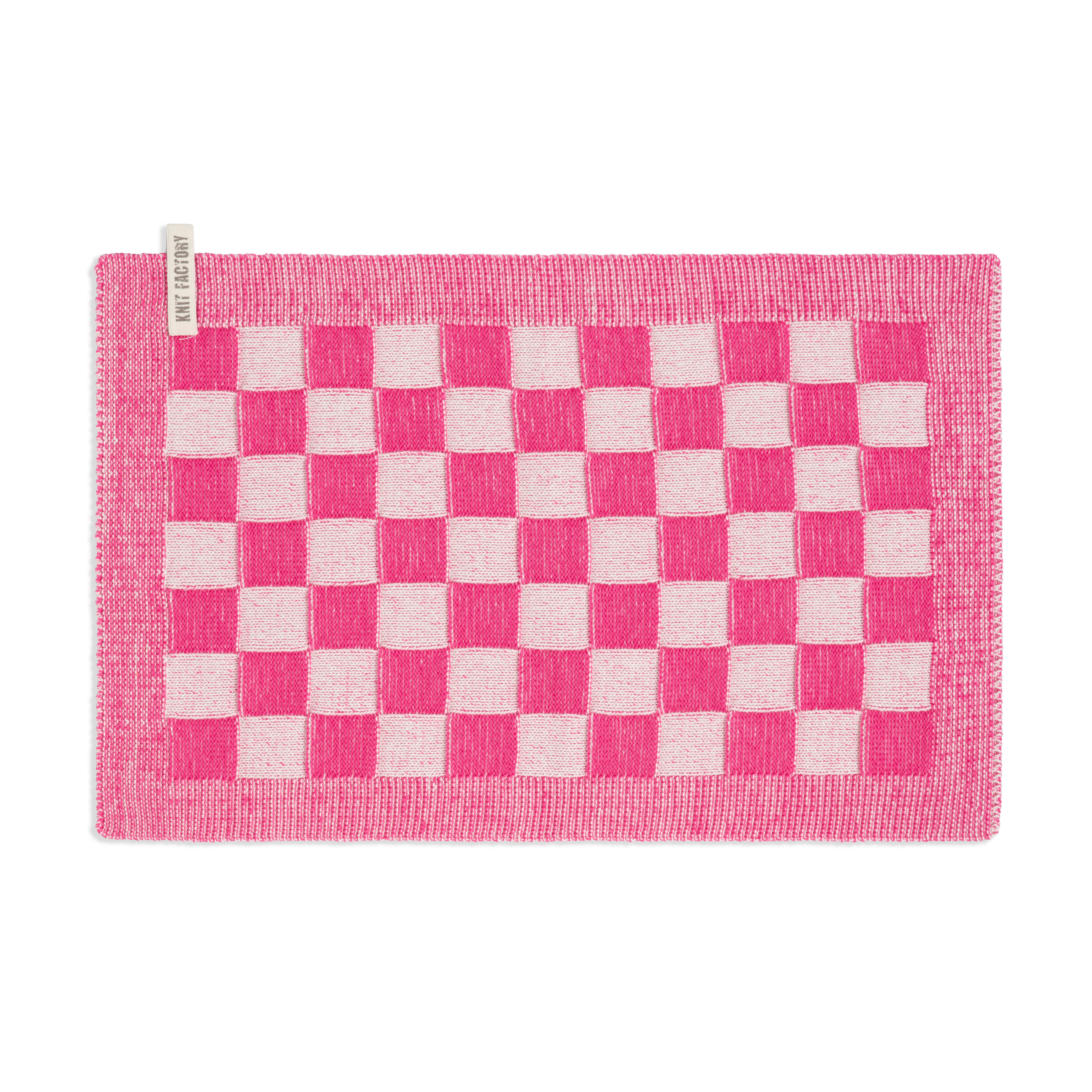 Tischset Block Ecru/Fuchsia