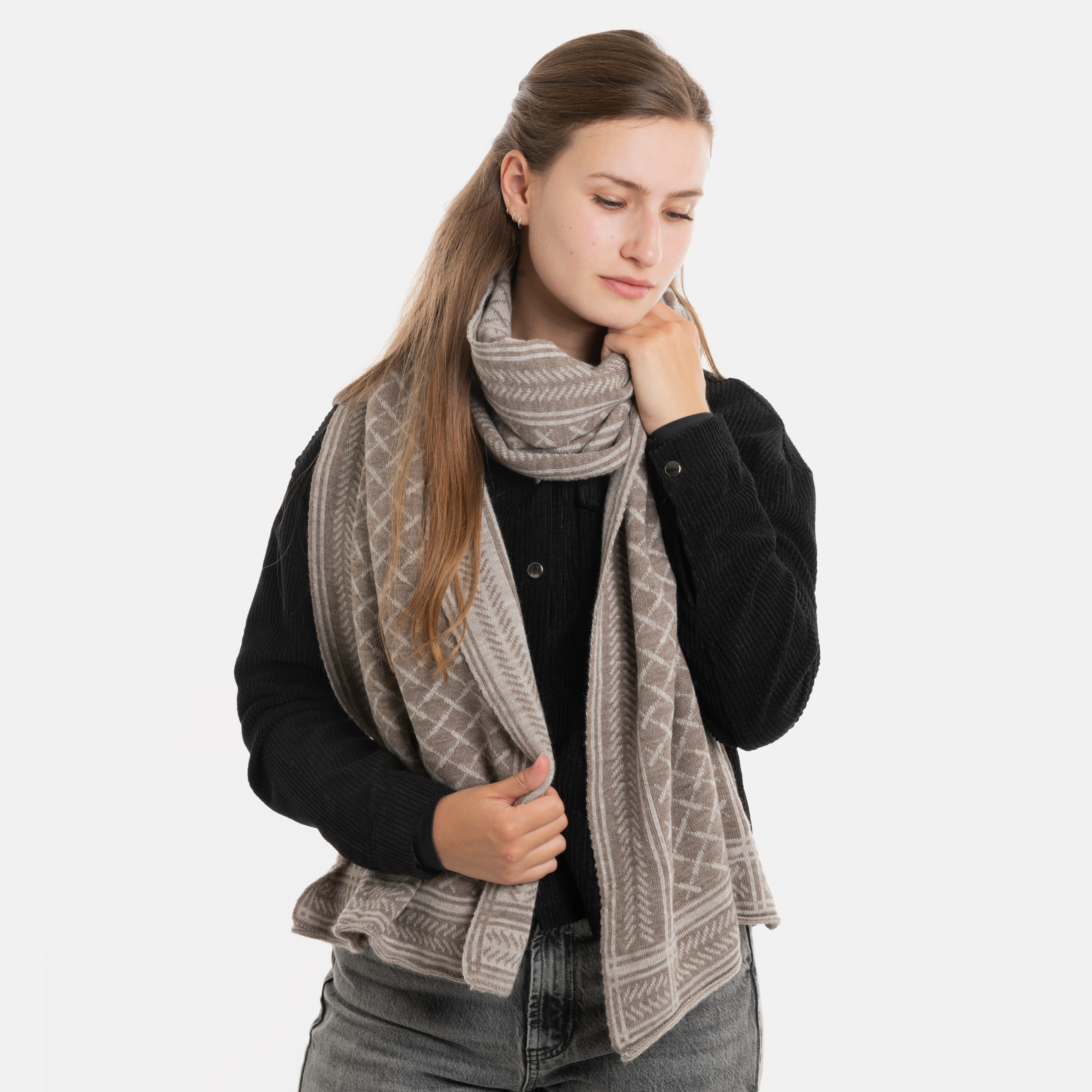 Dusk Scarf Marron/Iced Clay