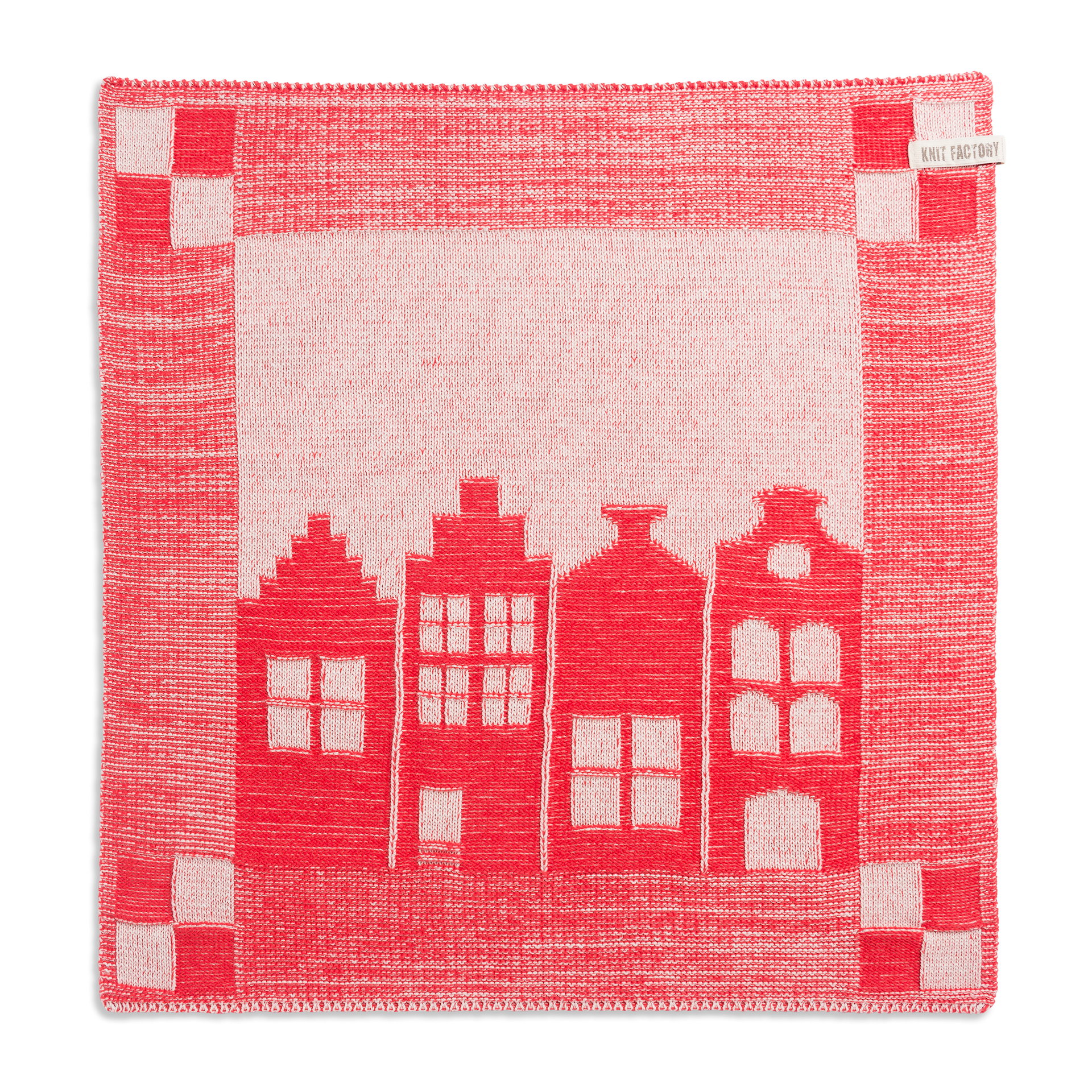 Kitchen Towel House Ecru/Red