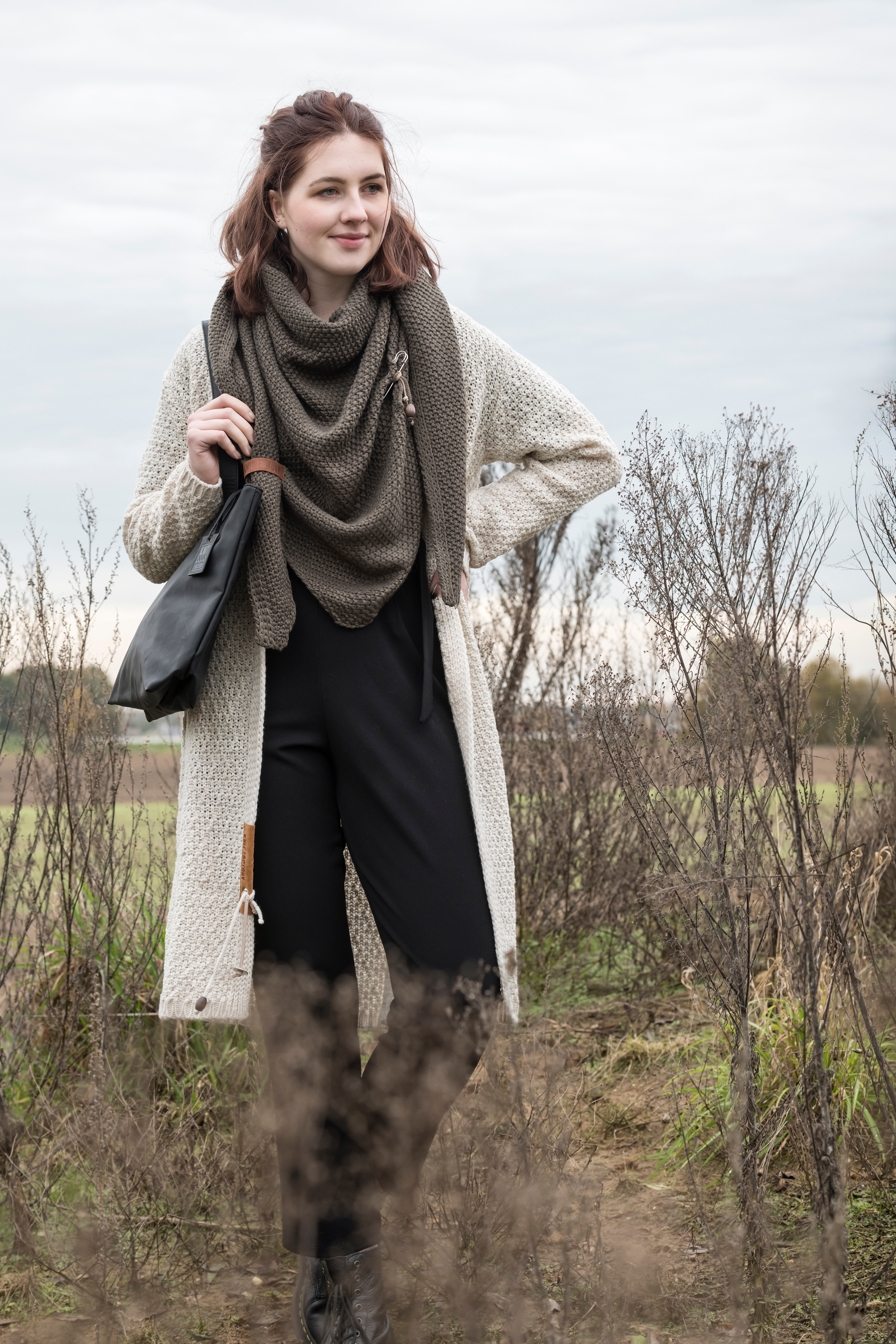 Coco Triangle Scarf Taupe