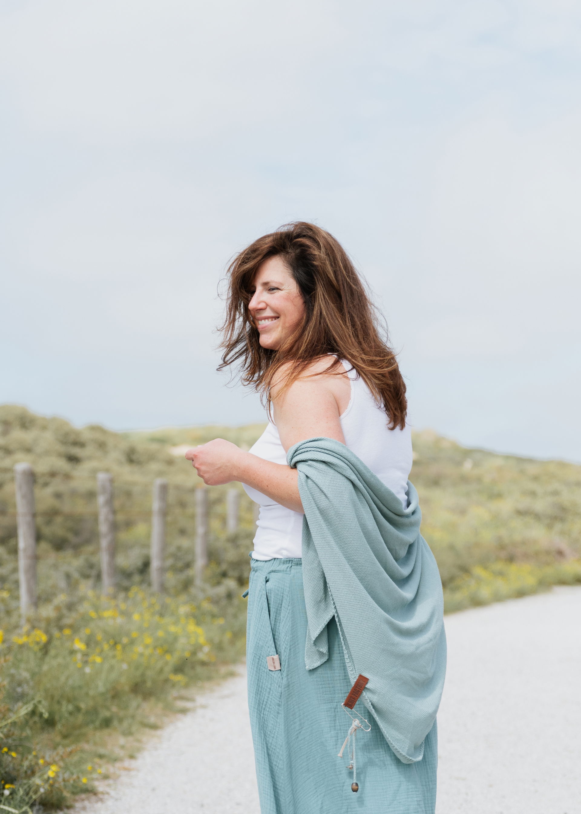 Lola Triangle Scarf Iced Green