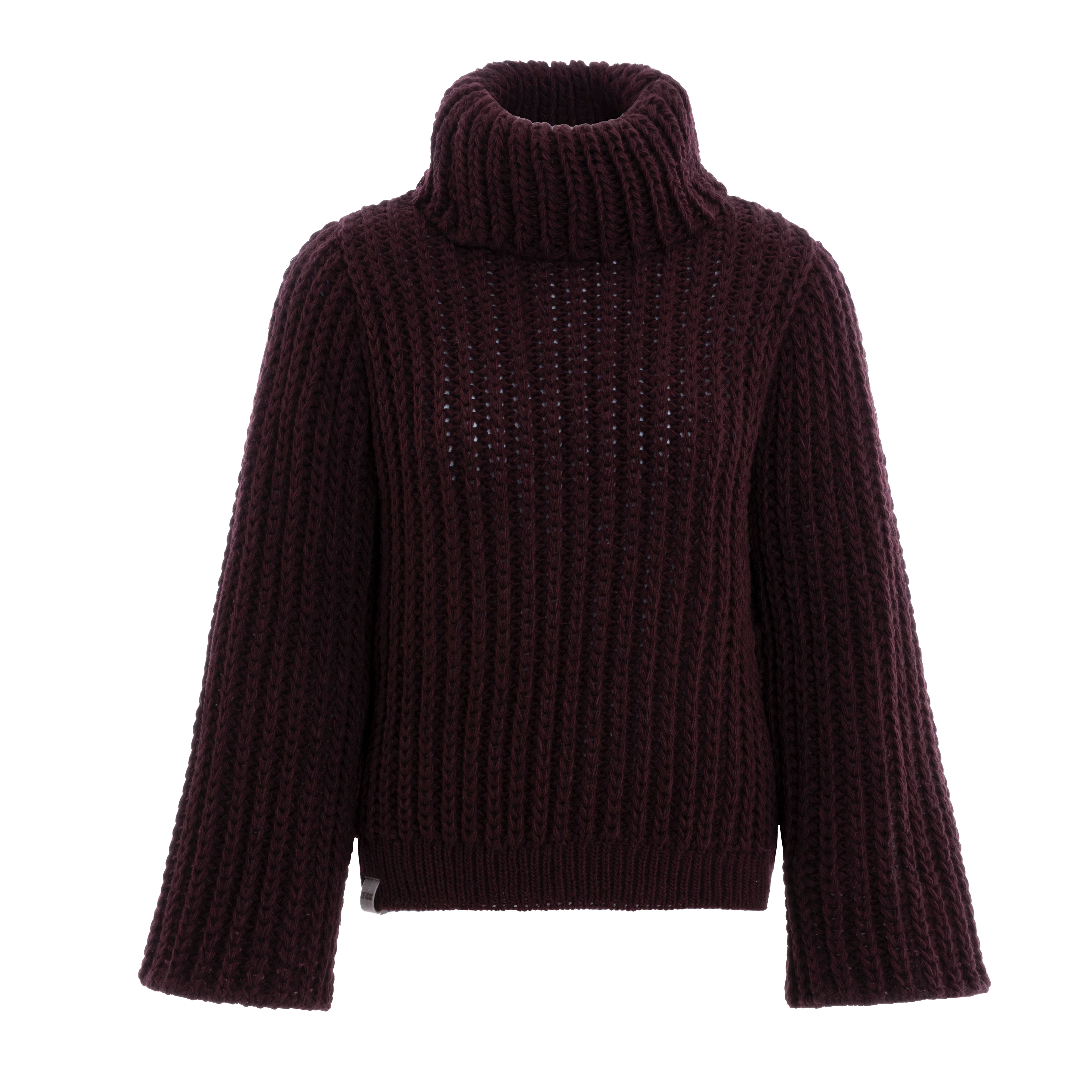 Kris Rollkragen Strickpullover Aubergine - 36/38