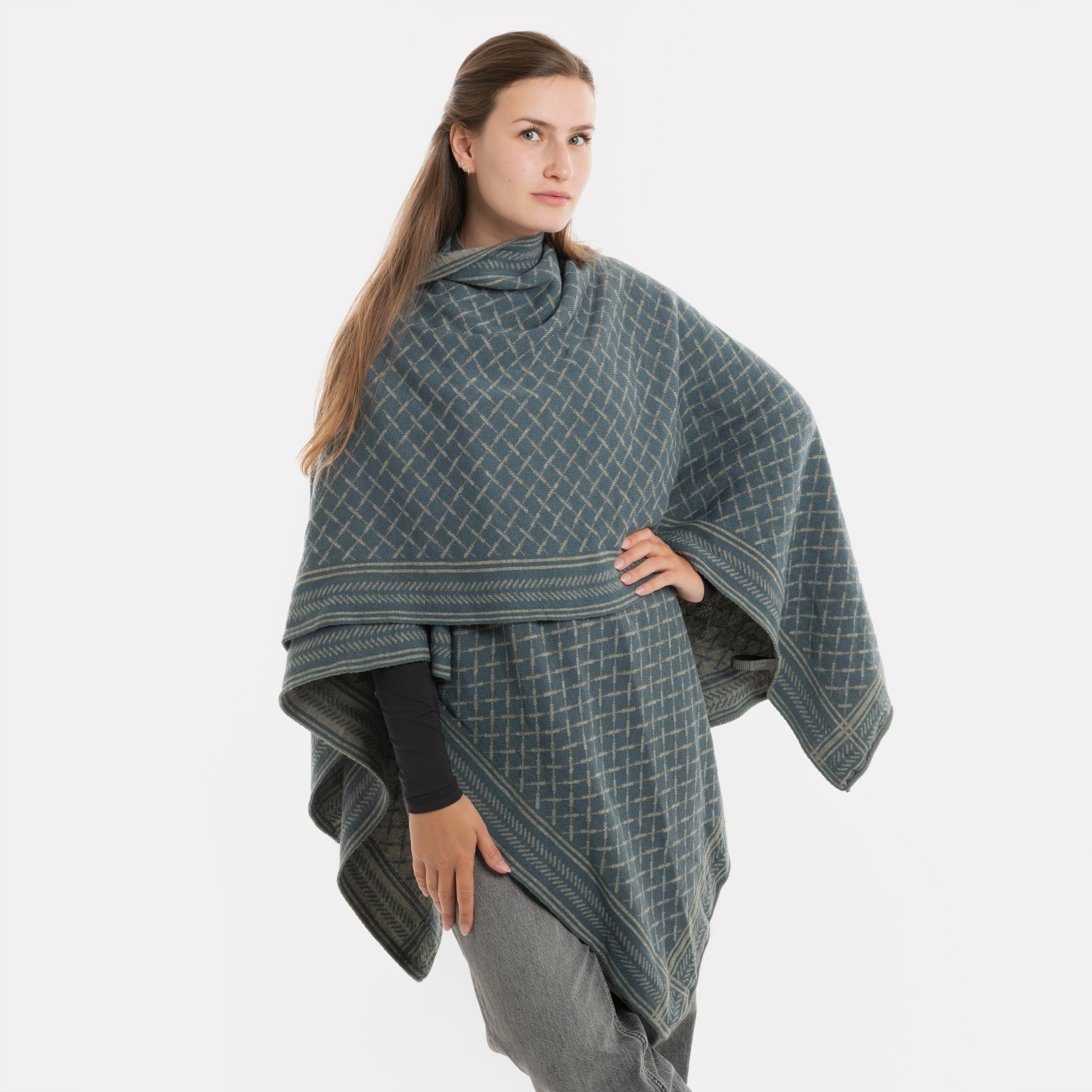 Dusk Poncho Cape Laurel/Urban Green