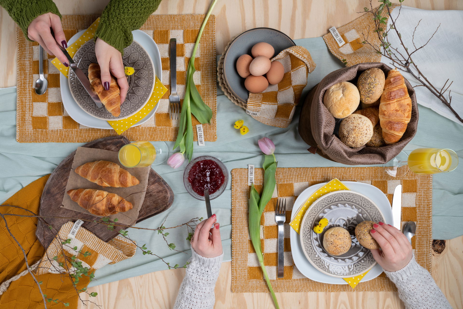 Torchon/Essuie Main Uni Ocre