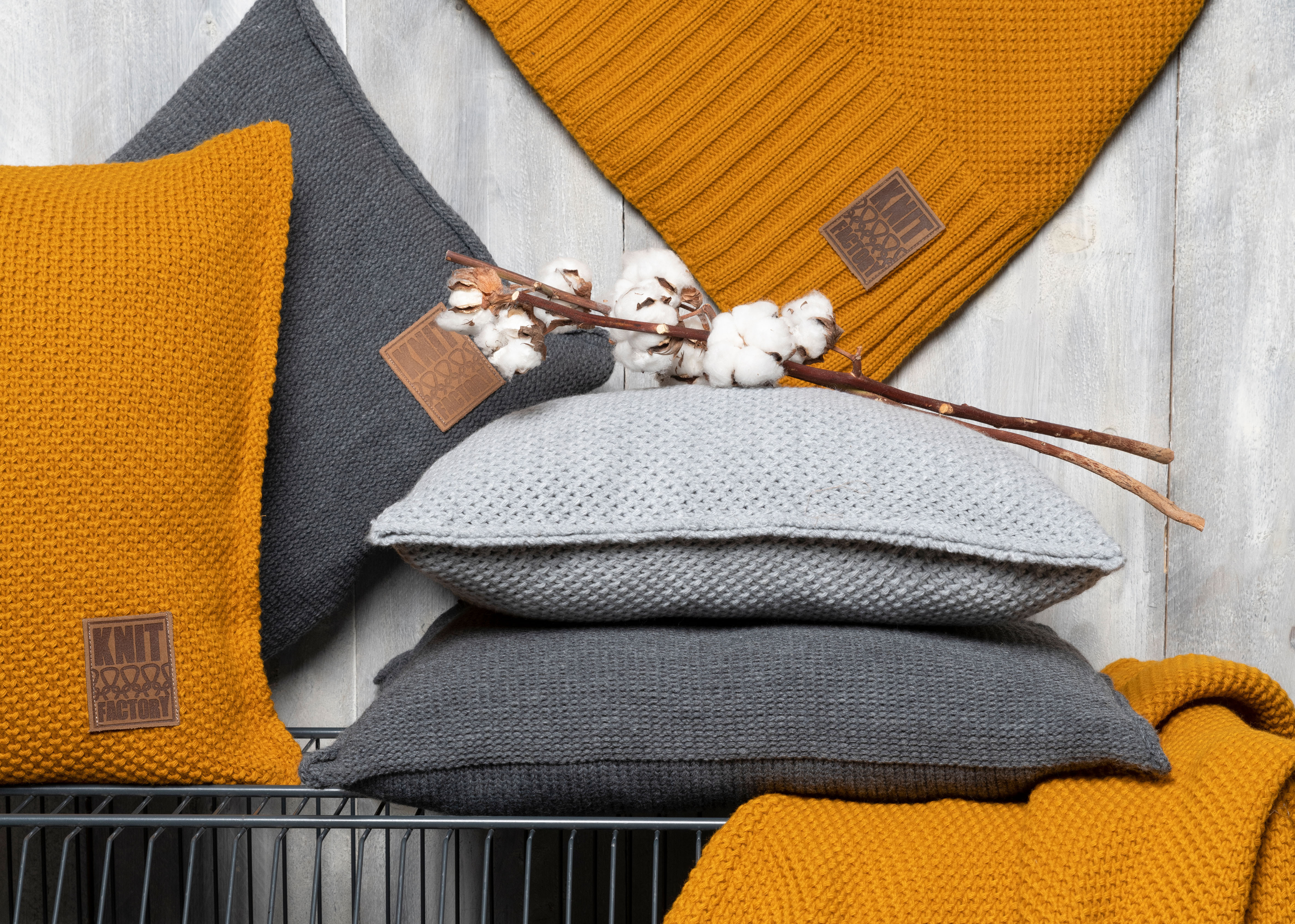 Lynn Cushion Light Grey - 50x50