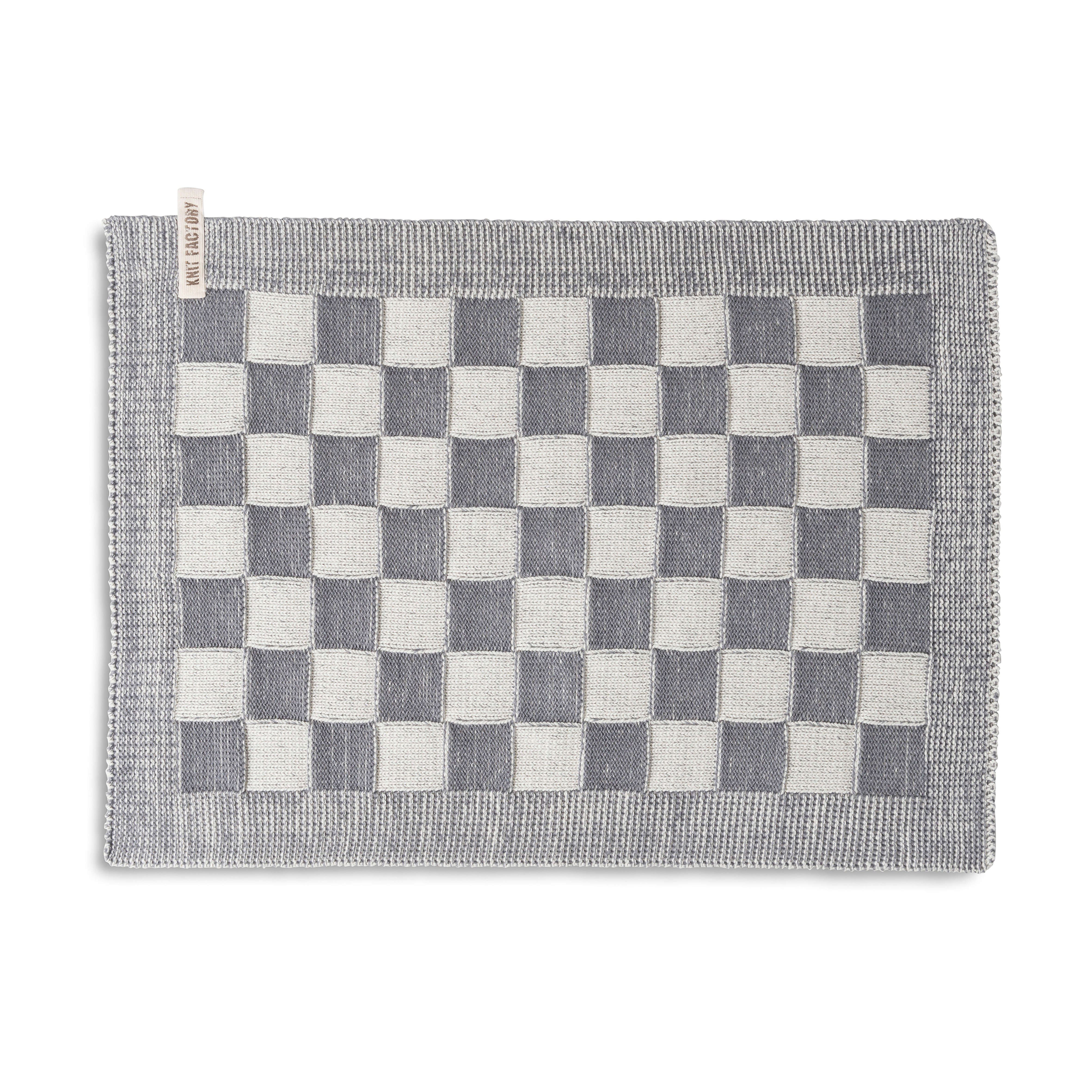 Placemat Block Ecru/Med Grey