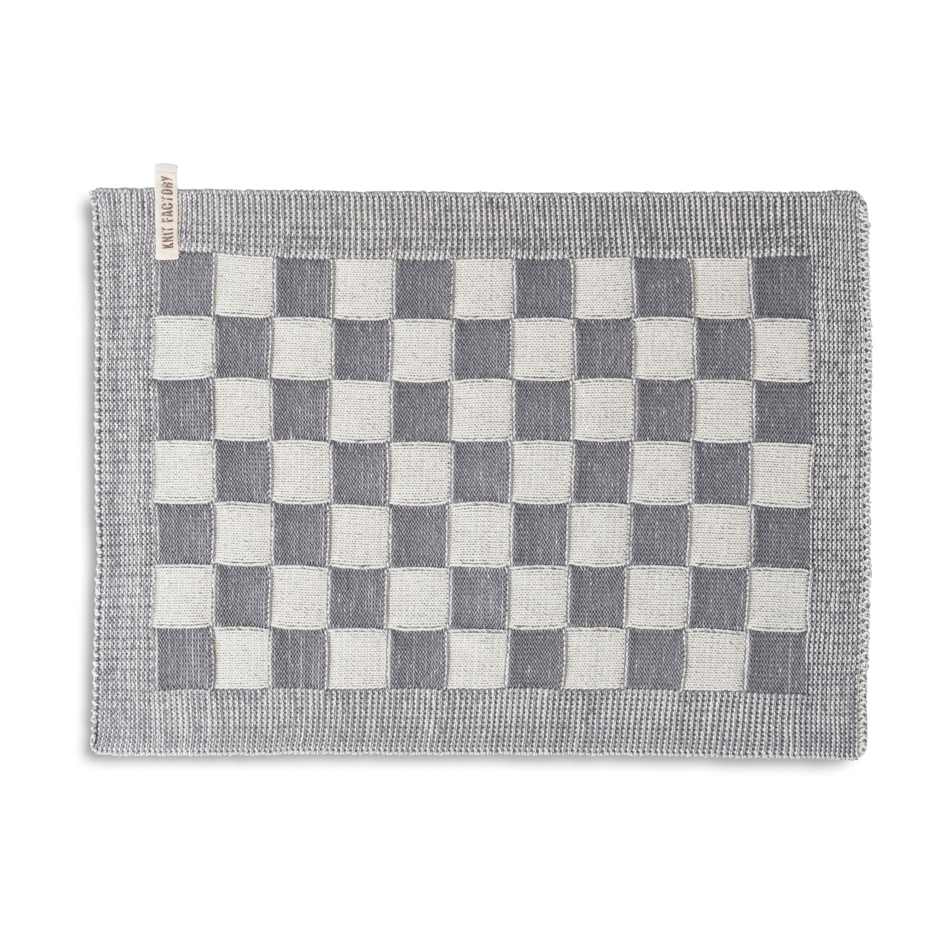 Placemat Block Ecru/Med Grey