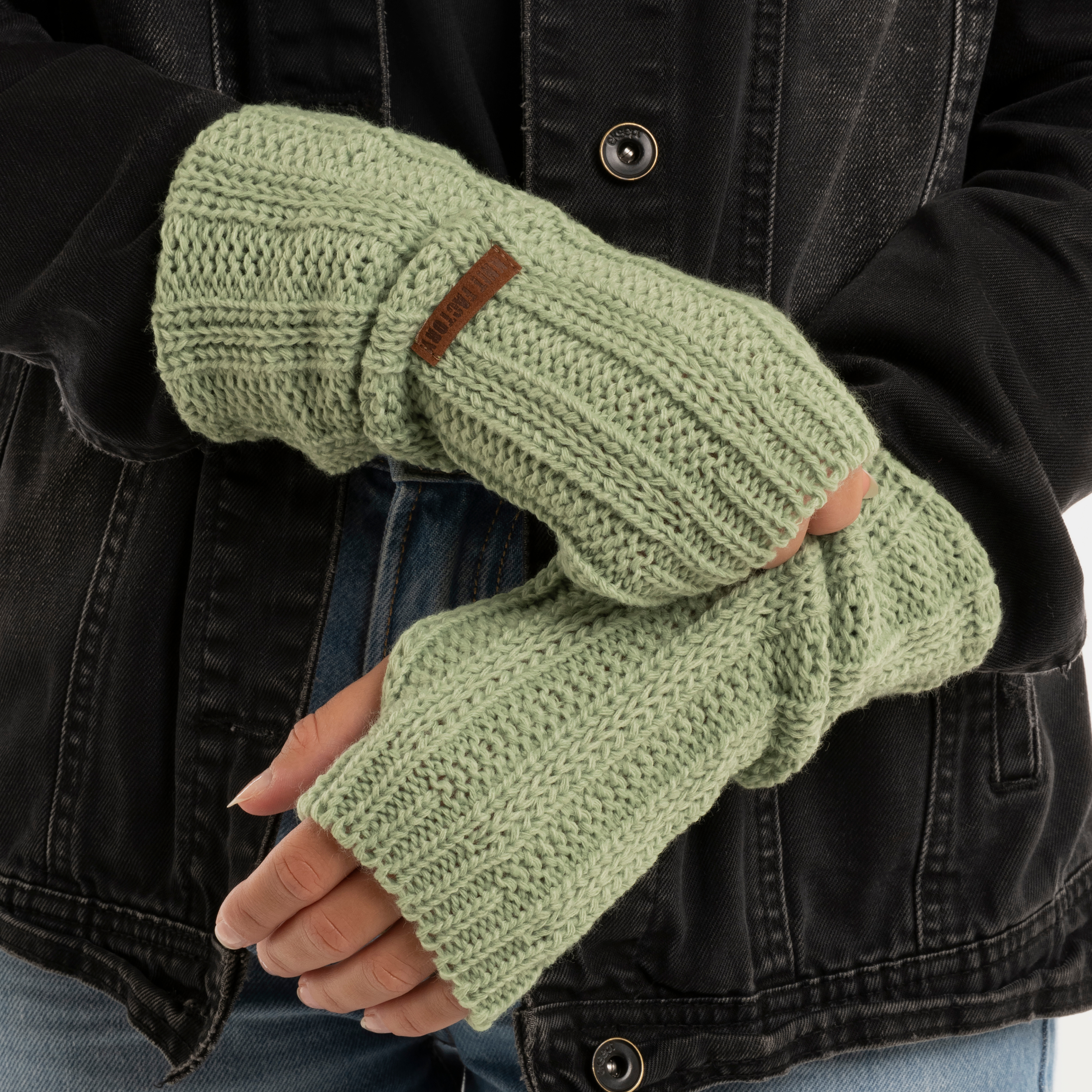 Nica Arm Warmers Sage Green Nica Arm Warmers Sage Green