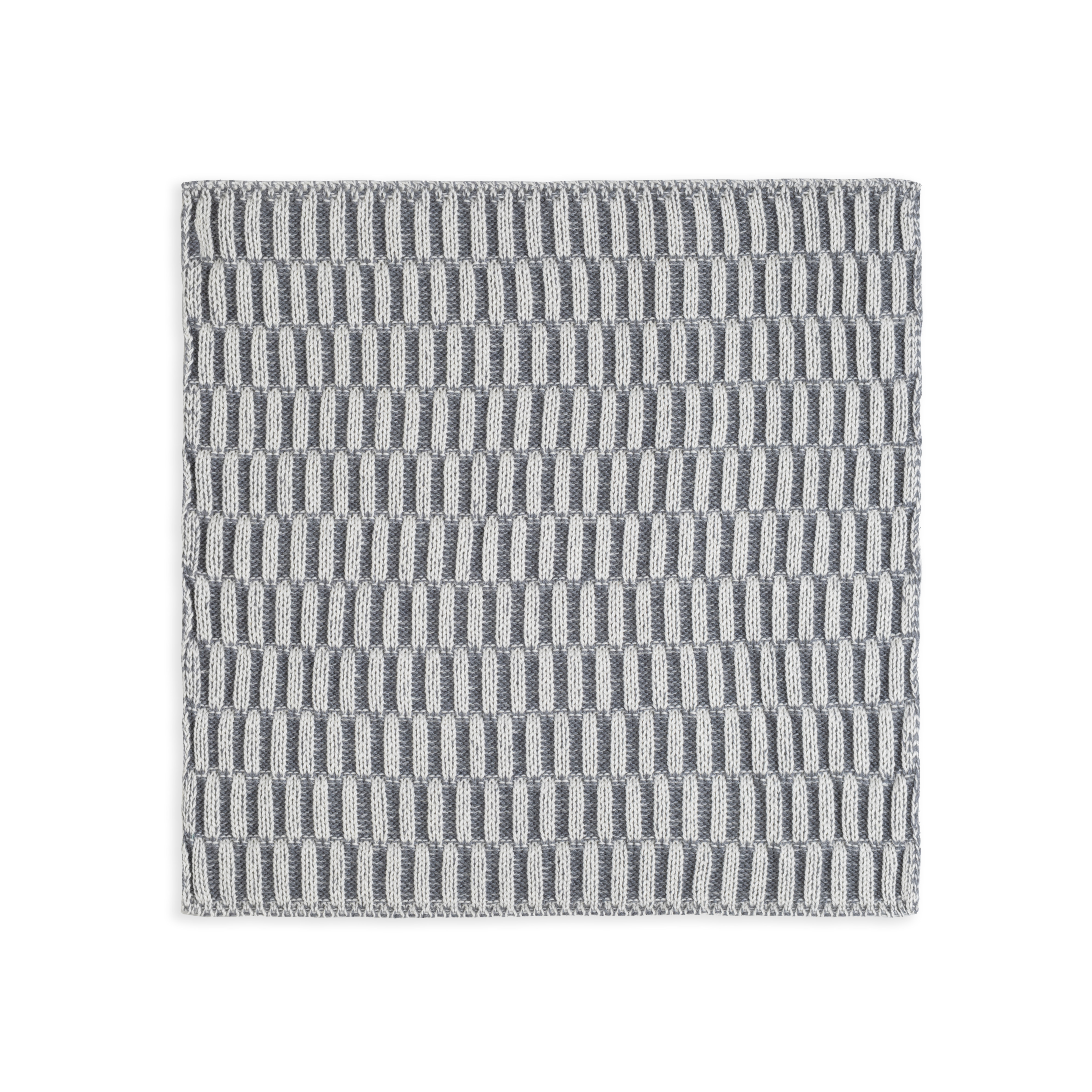 Dishcloth Block Ecru/Med Grey