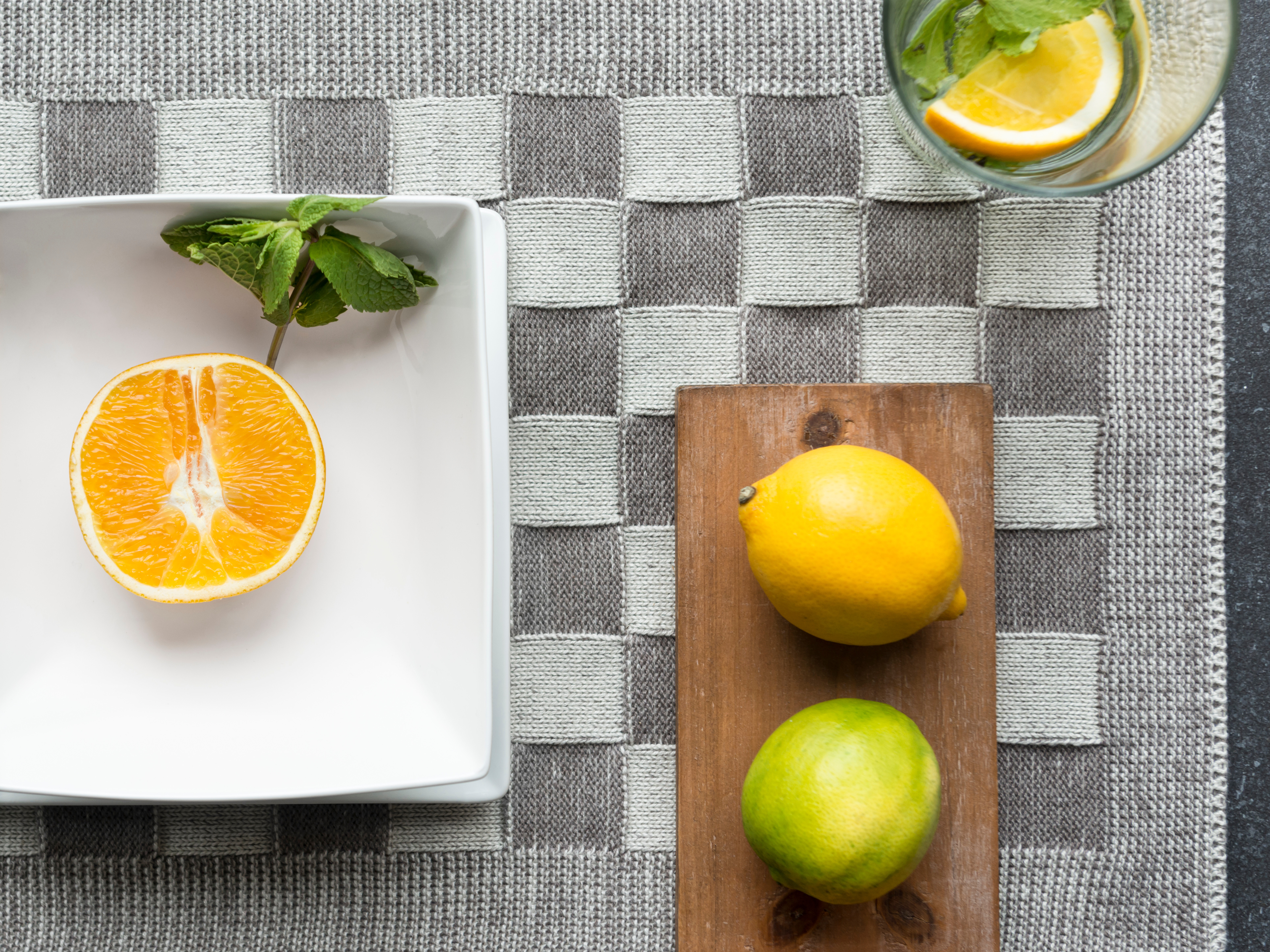 Placemat Block Ecru/Taupe