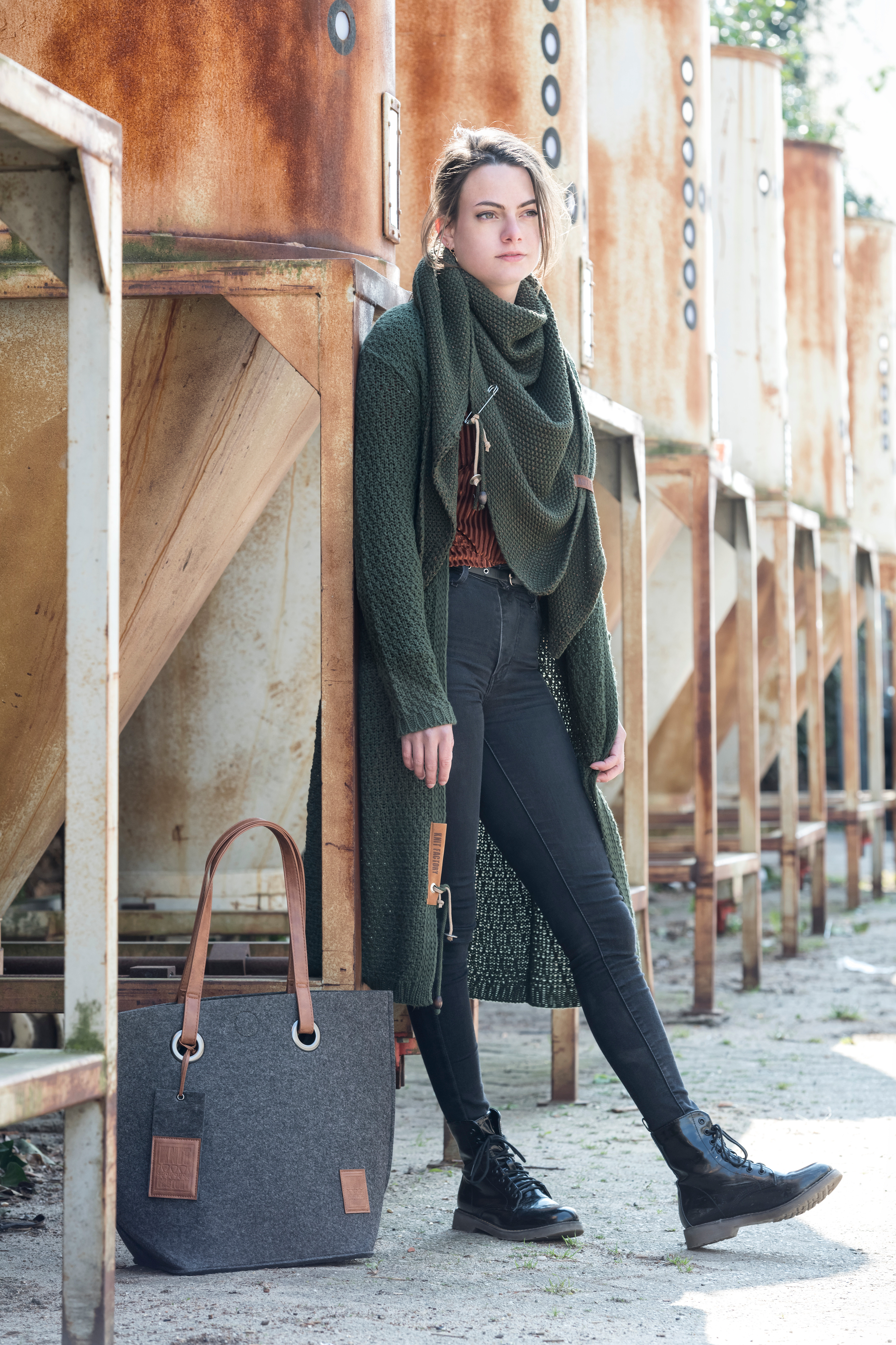Coco Dreiecksschal Deluxe Khaki