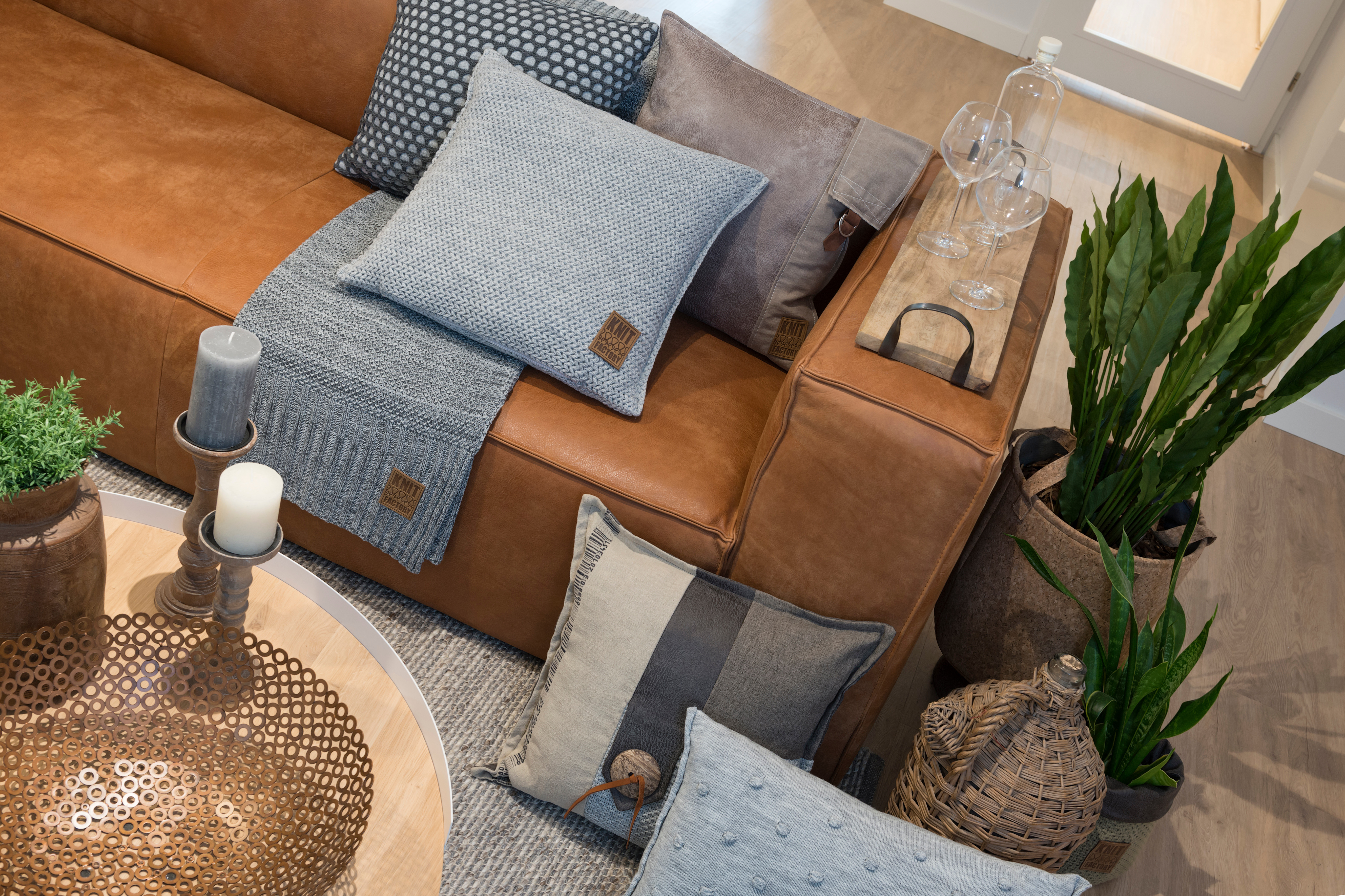 Noa Cushion Light Grey - 60x40