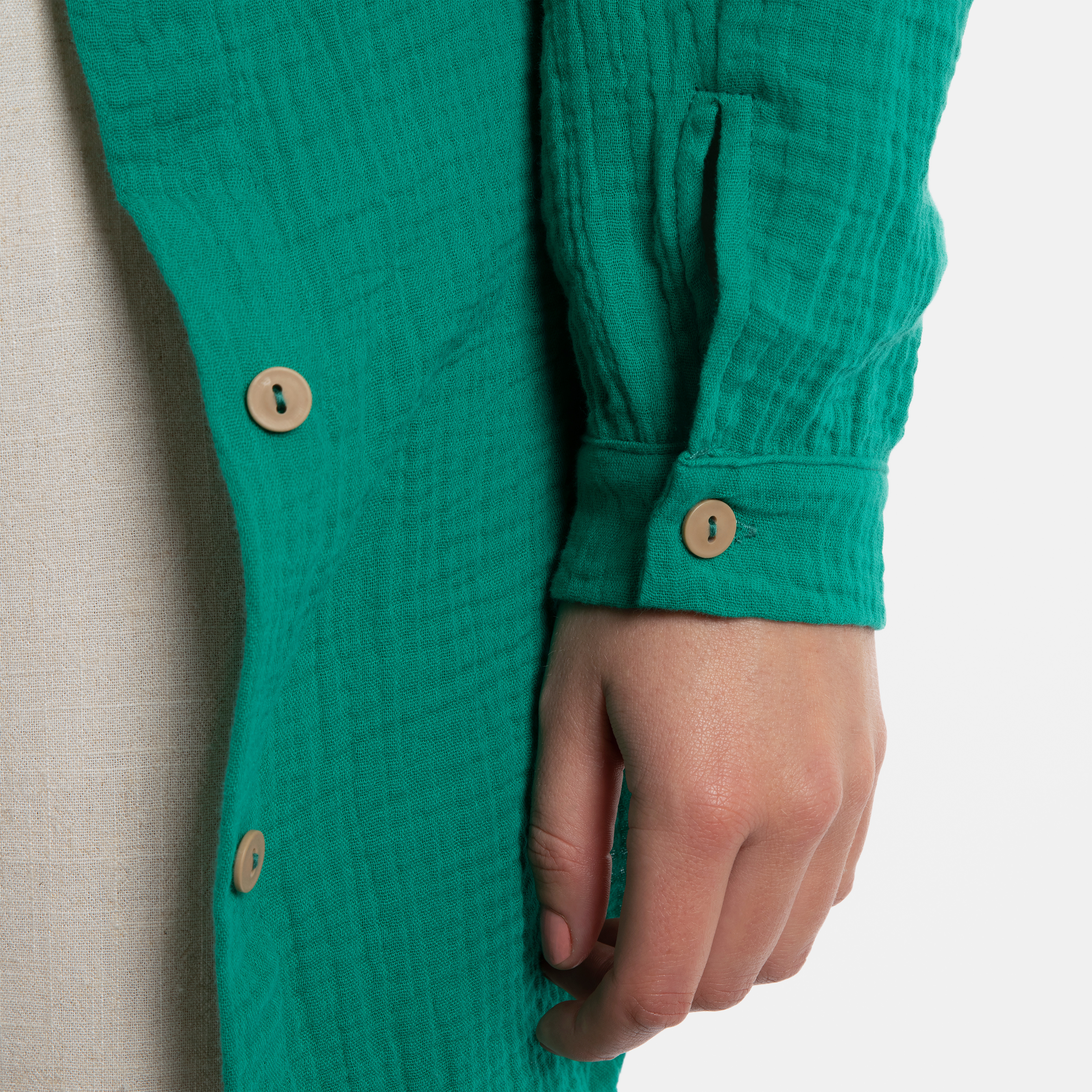 Yuki Musselin-Bluse Bright Green - Onesize 36/44