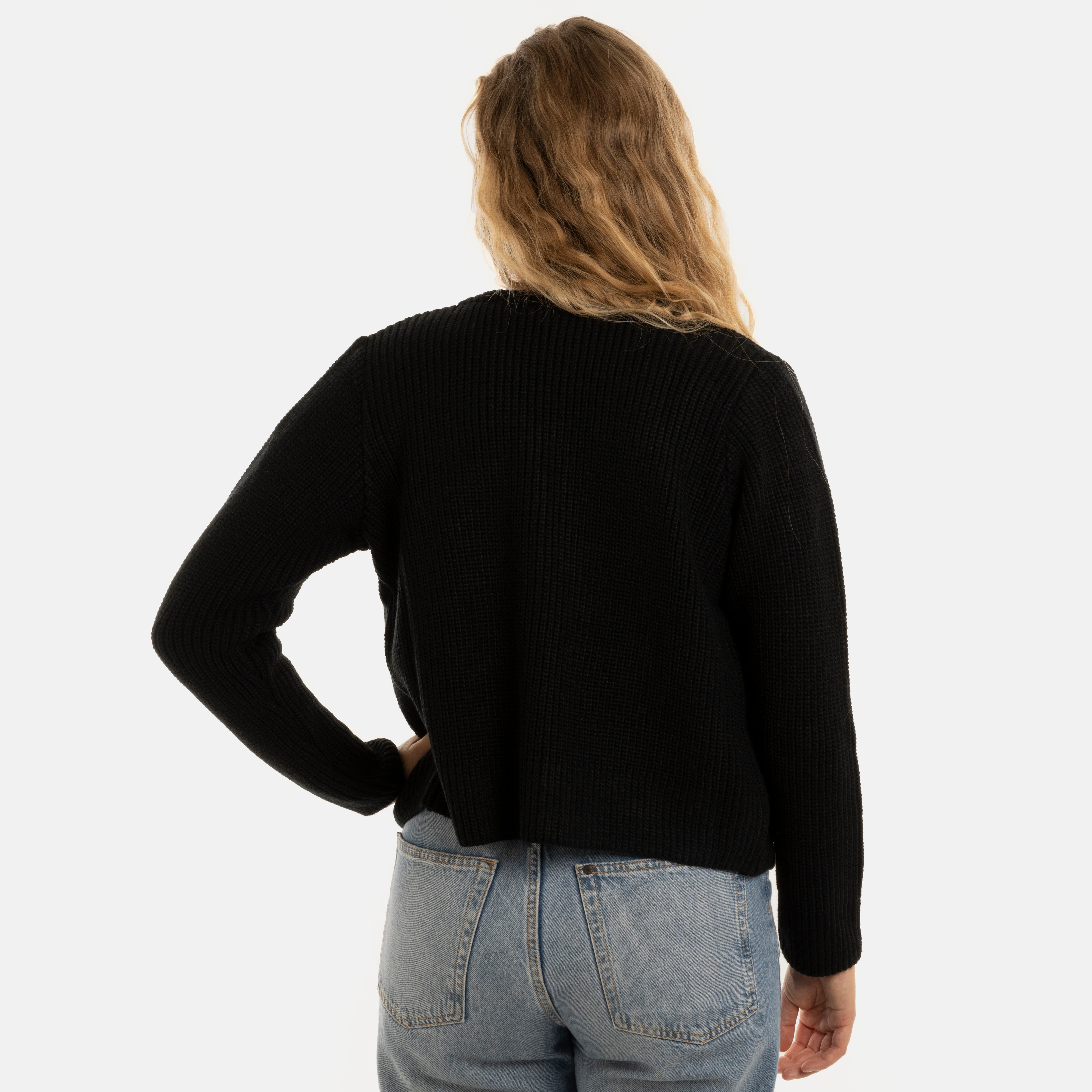 Lenny Kurze Strickjacke Schwarz - 40/42