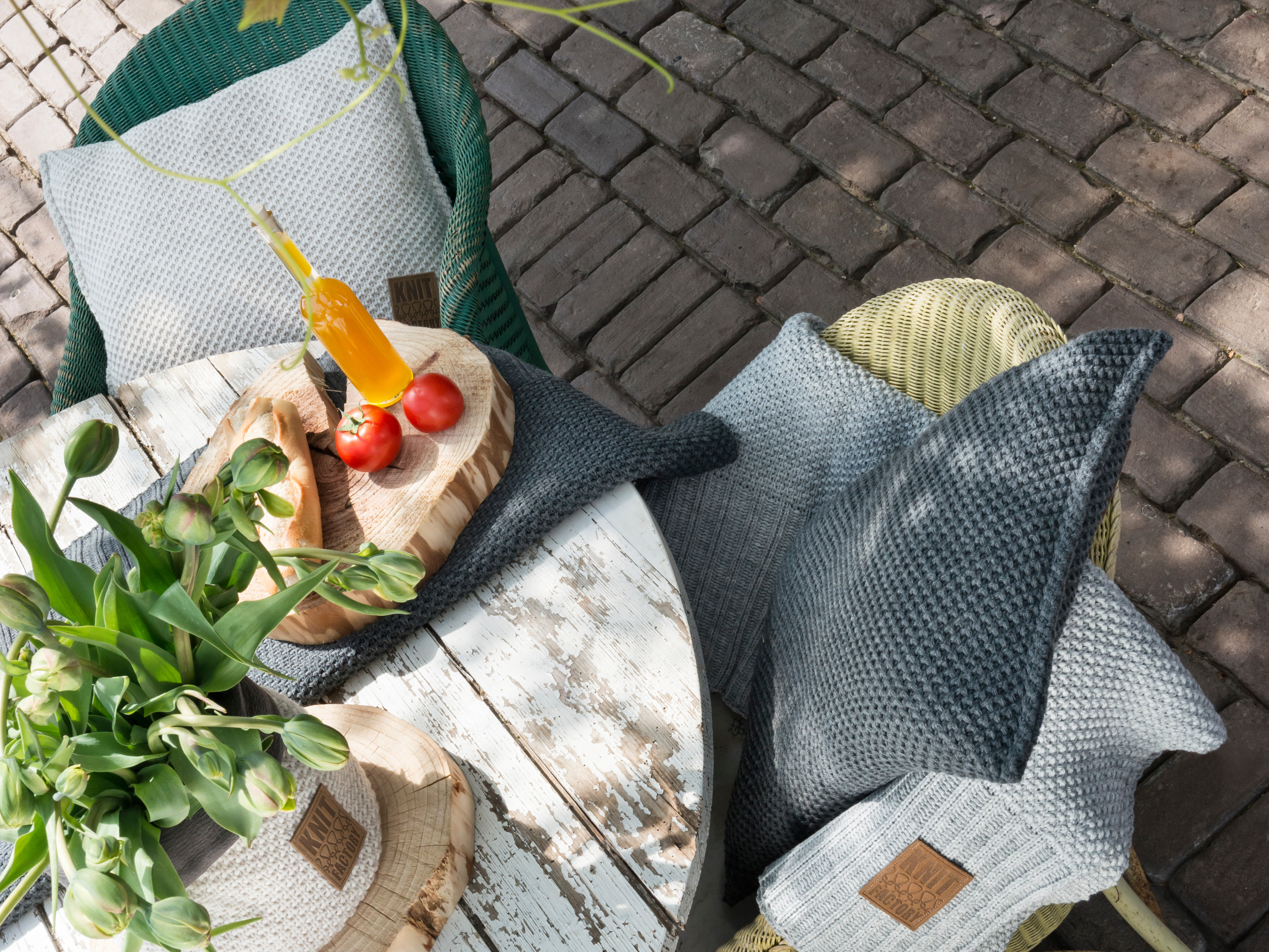 Lynn Cushion Light Grey - 50x50