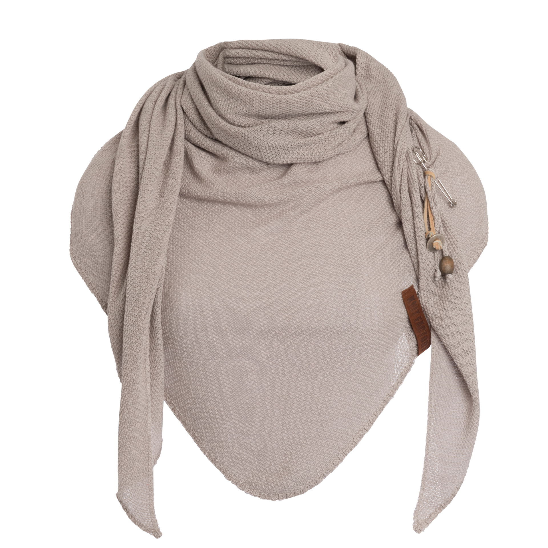 Lola Triangle Scarf Pebble Grey