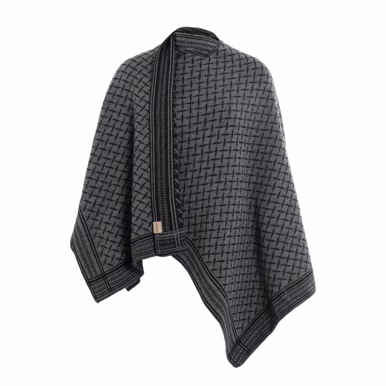 Dusk Poncho réversible Noir/Anthracite