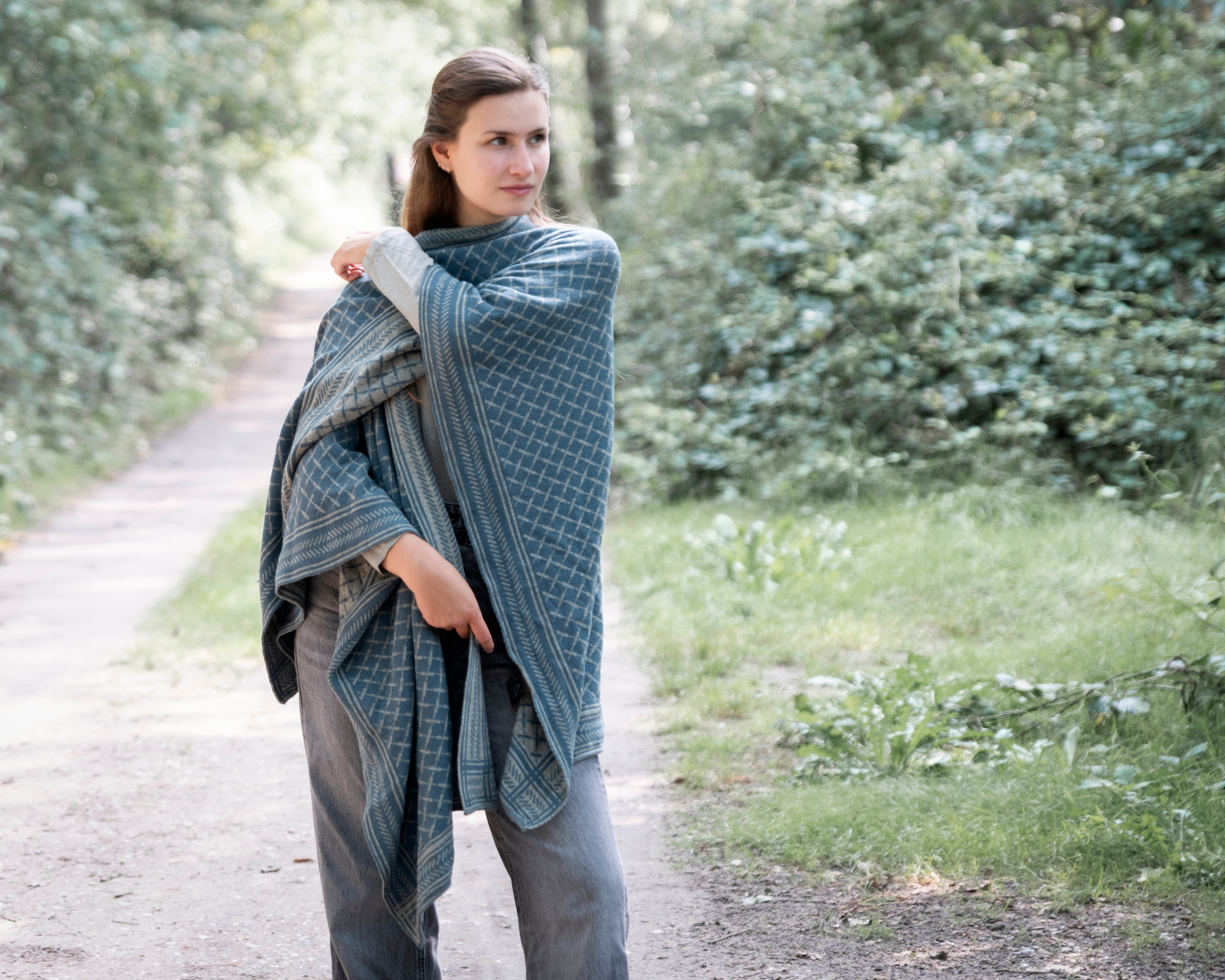Dusk Shawl Wrap Marron/Iced Clay
