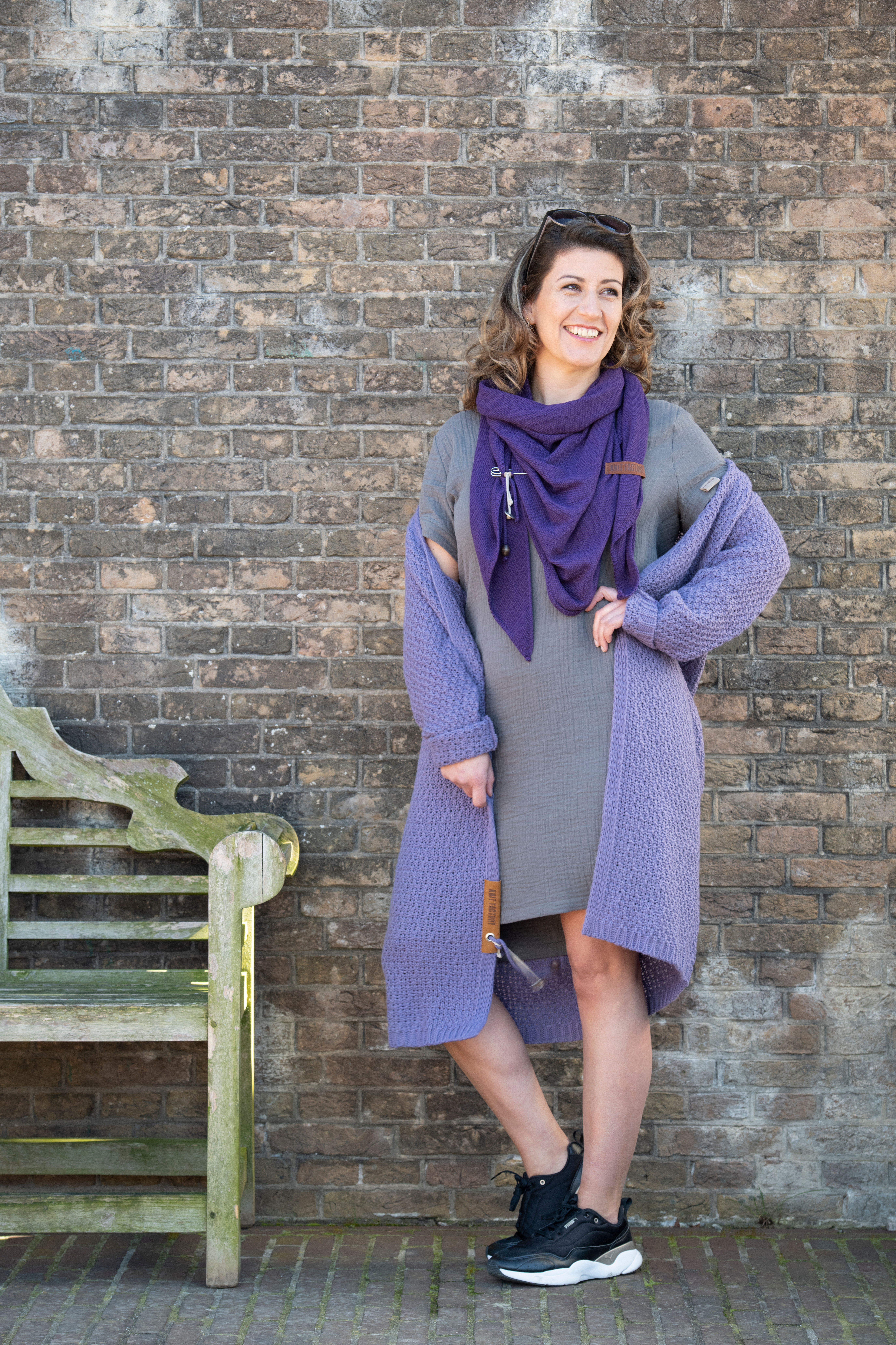 Luna Long Cardigan Tricoté Cappuccino - 36/38
