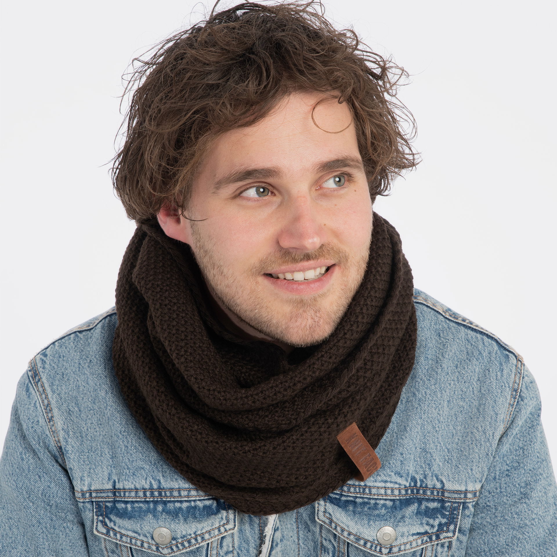 Coco Foulard Infini Tube Marron Foncé